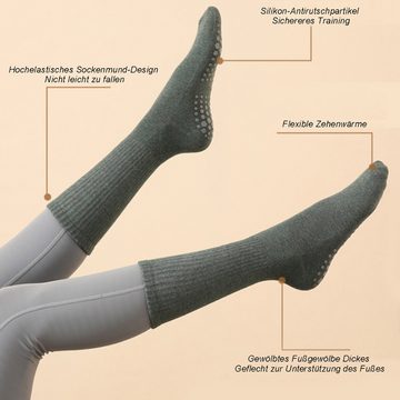 Rnemitery Sneakersocken Yoga Socken Damen Pilates Socken Antirutschsocken Mädchen