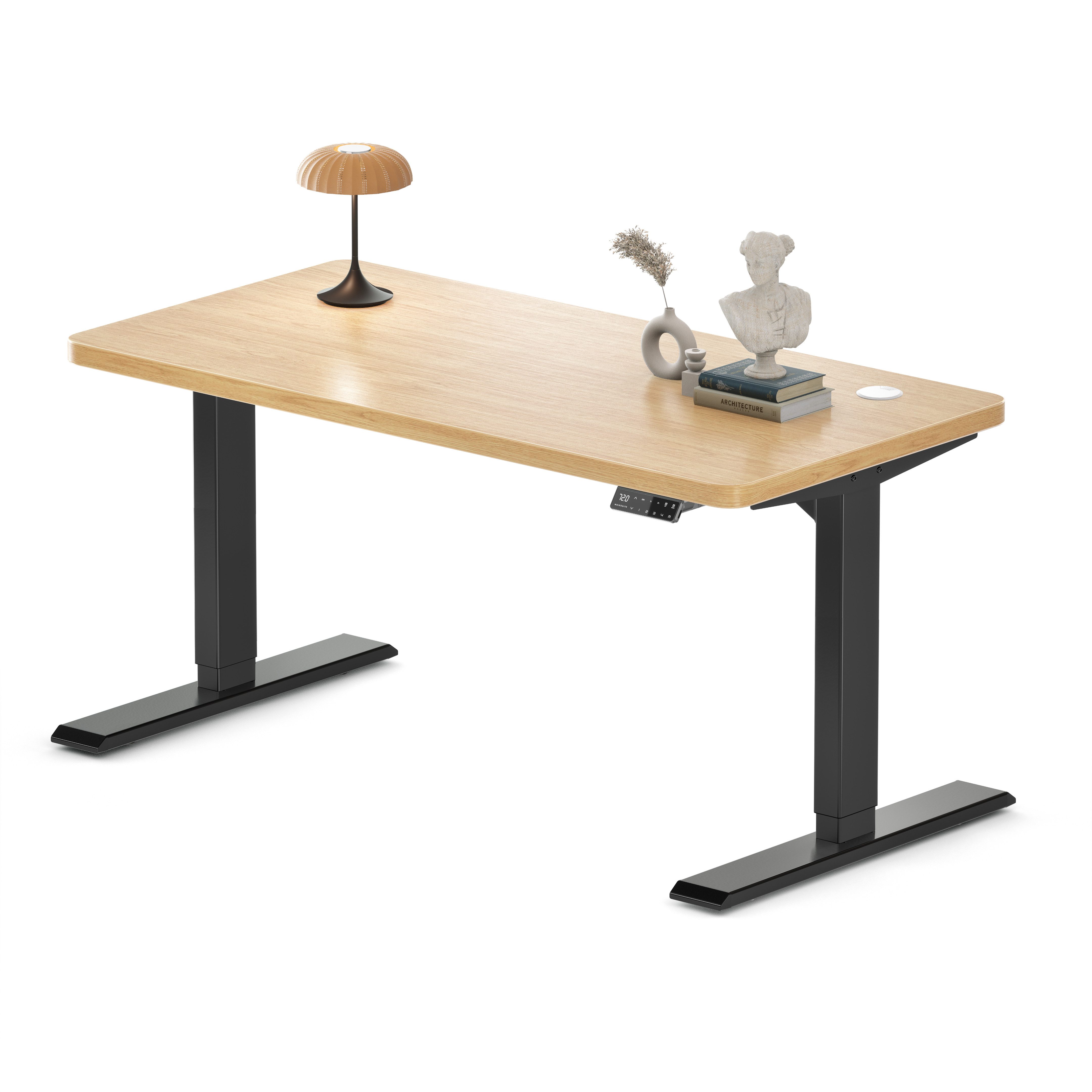 MAIDESITE Schreibtisch Elektrischer Höhenverstellbarer Schreibtisch, Dual-Motor, Leise (1-St), Intelligente Steuerung, 140x70x72-120 cm