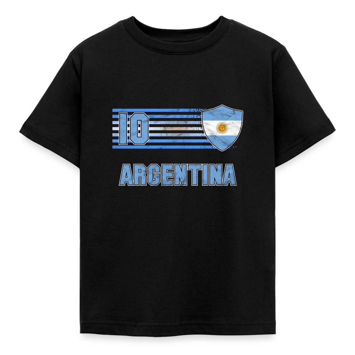 Spreadshirt T-Shirt Argentinien Flagge, Argentinien Wappen Kinder T-Shirt (1-tlg)