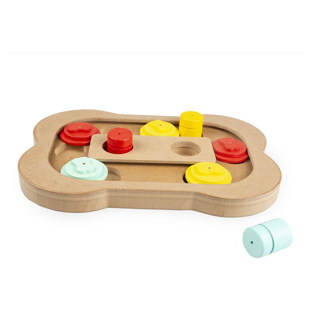 Tier-Intelligenzspielzeug Slide 'n Snack Puzzle - Knochen für Hunde