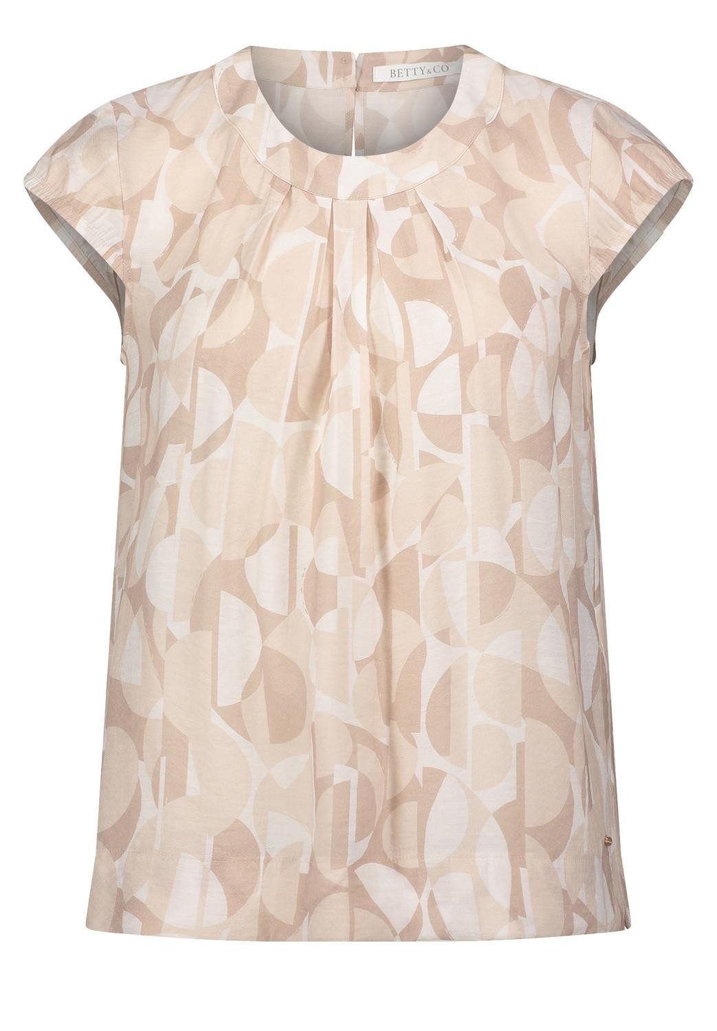 Betty&Co Blusenshirt Bluse Kurz 1/2 Arm, Nature/Cream