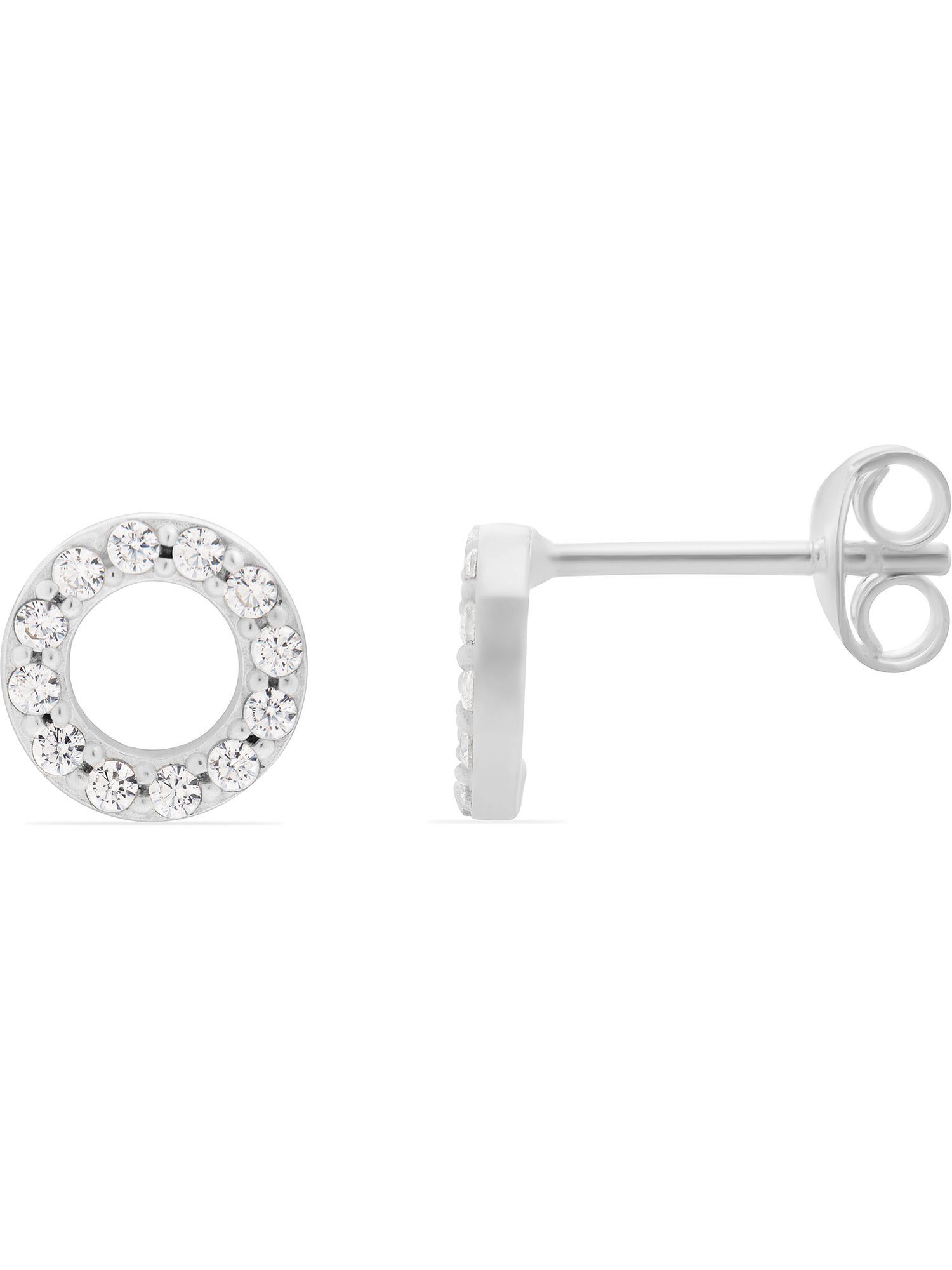 FAVS Paar Ohrstecker FAVS Damen-Ohrhänger 925er Silber 24 Zirkon