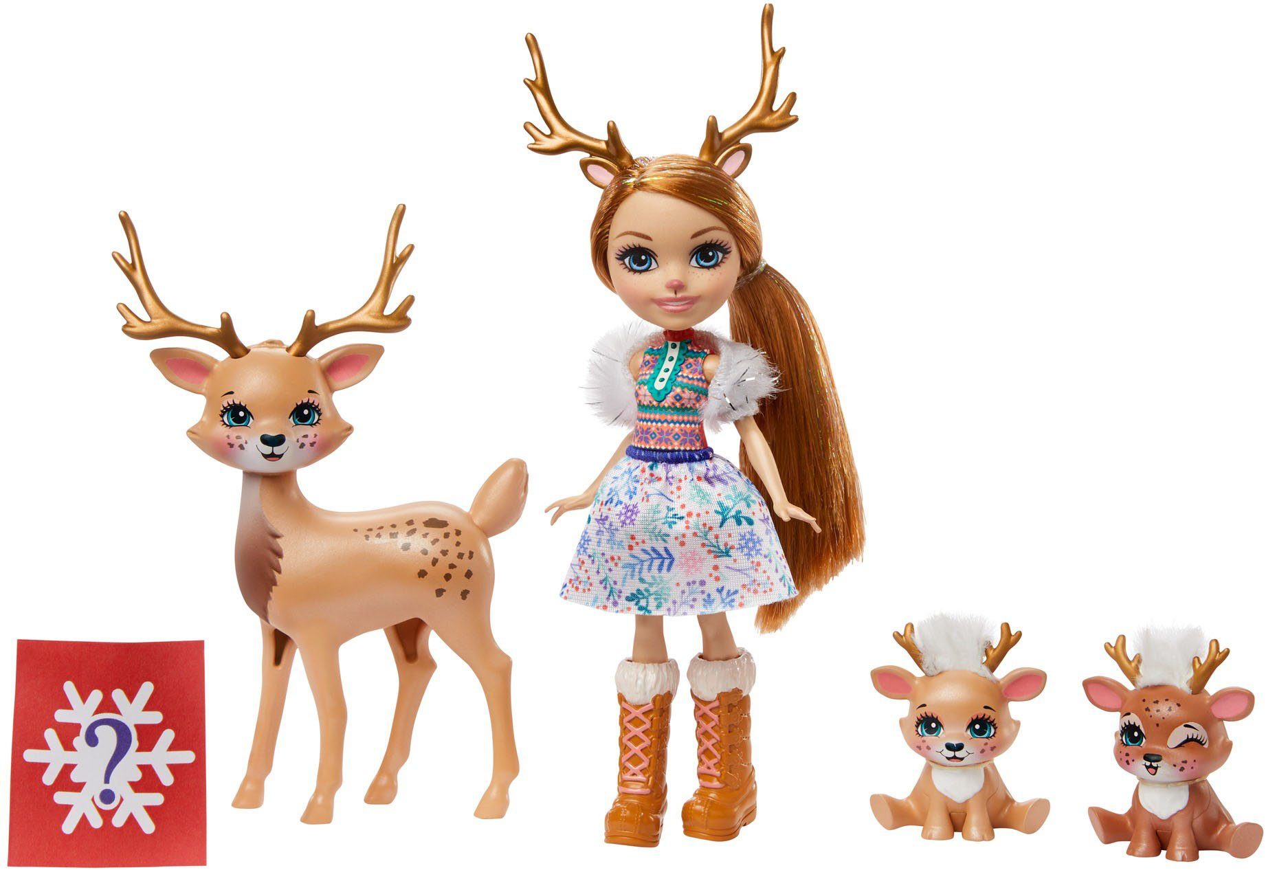 Image of Enchantimals Anziehpuppe »Enchantimals Rainey Reindeer, Marathon und Familie«