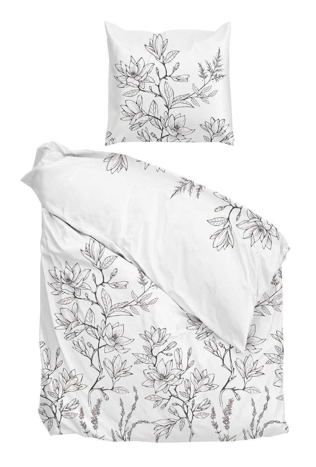 Bettwäsche Judy Bettwäsche 135 White 135x200 White Geblumt