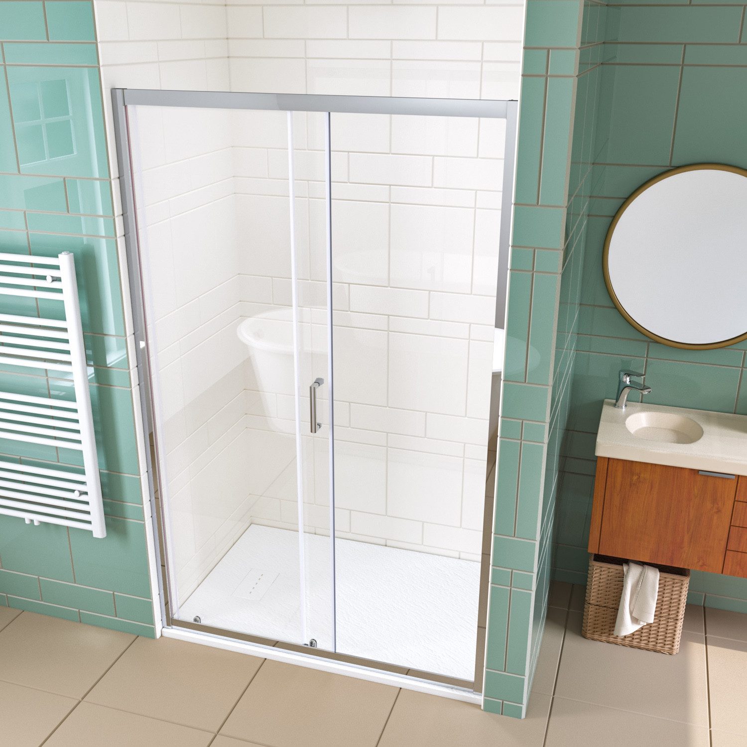 SONNI Dusch-Schiebetür Dusch-Schiebetür Duschschiebetür,Nischendusche,Dusch günstig online kaufen