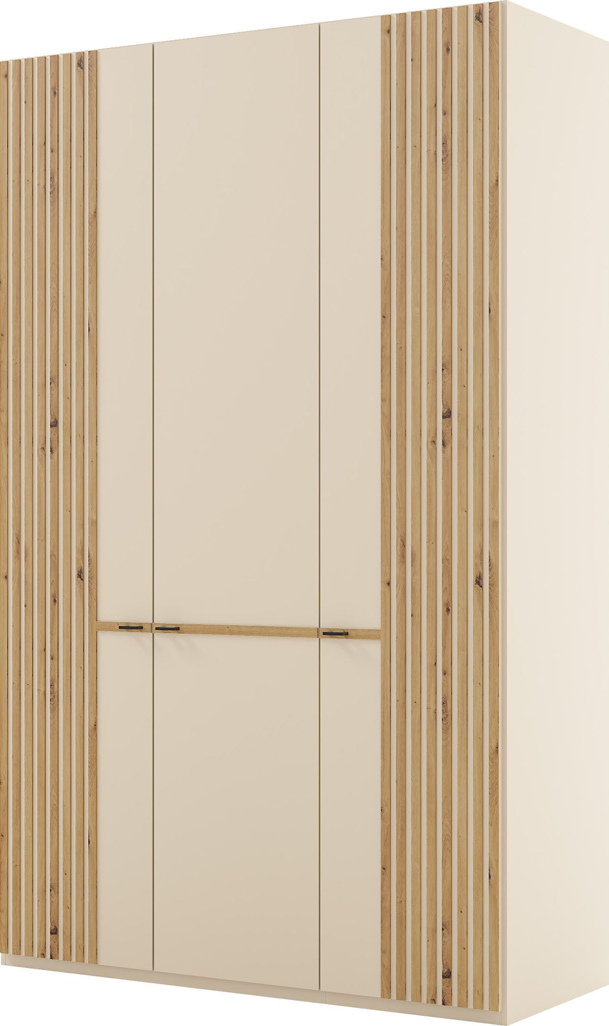 Musterring Drehtürenschrank Isabelle Lamellen in Eiche, Griffe in schwarz, verschiedene Größen und Кольора(ів)