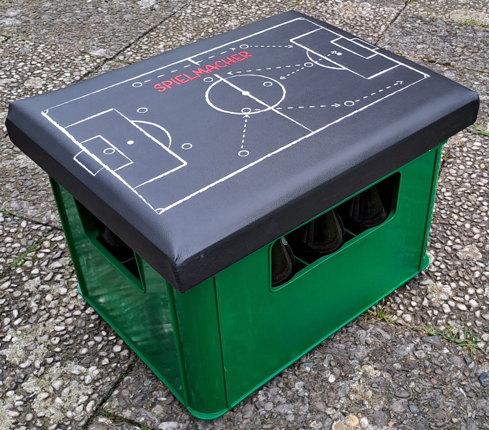 BURI Sitzauflage Bierkastensitz Fußball Getränkekistensitz Sitzkissen Sitzauflage, (1 St)