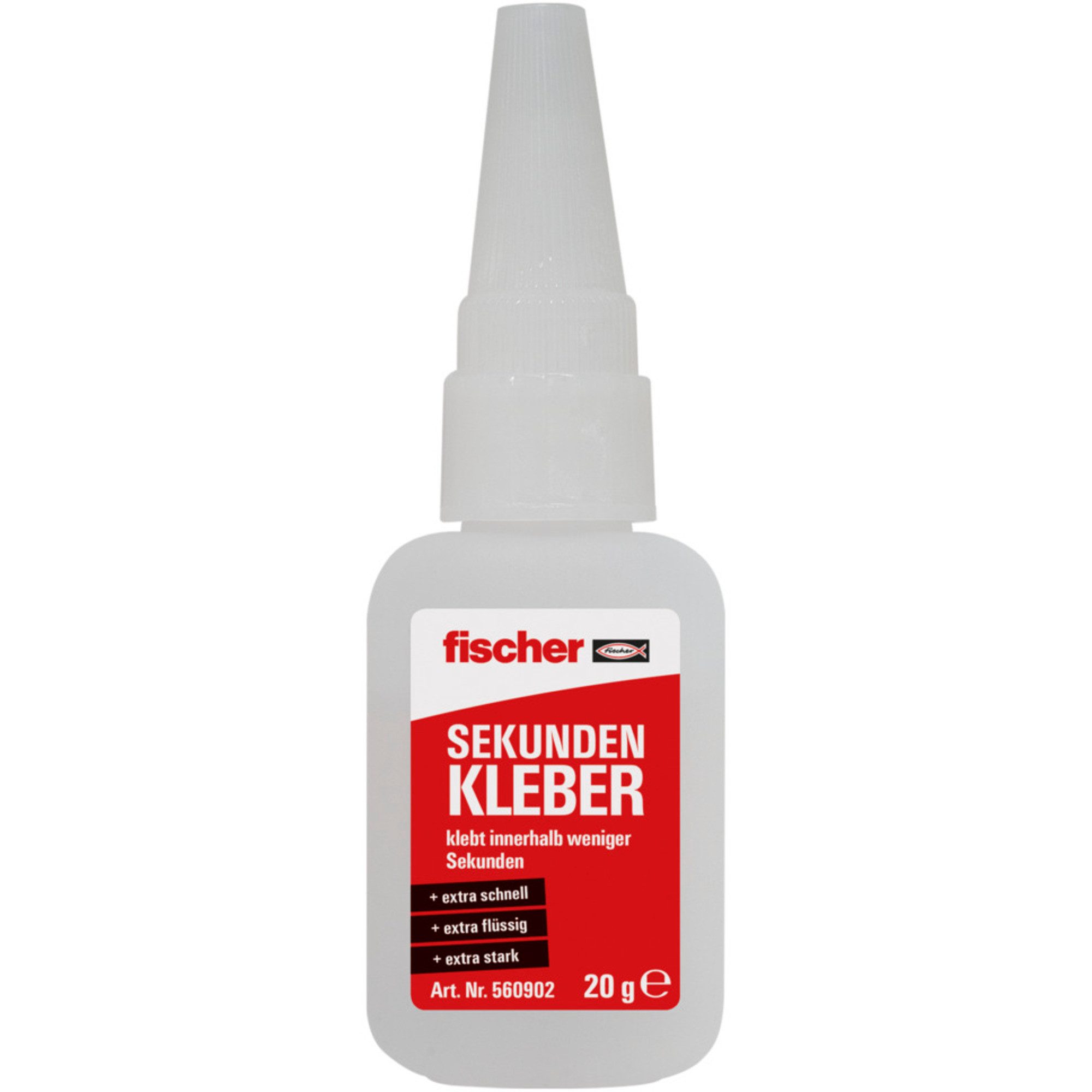 Fischer Klebstoff fischer GOW Sekundenkleber, 20g, Kleber