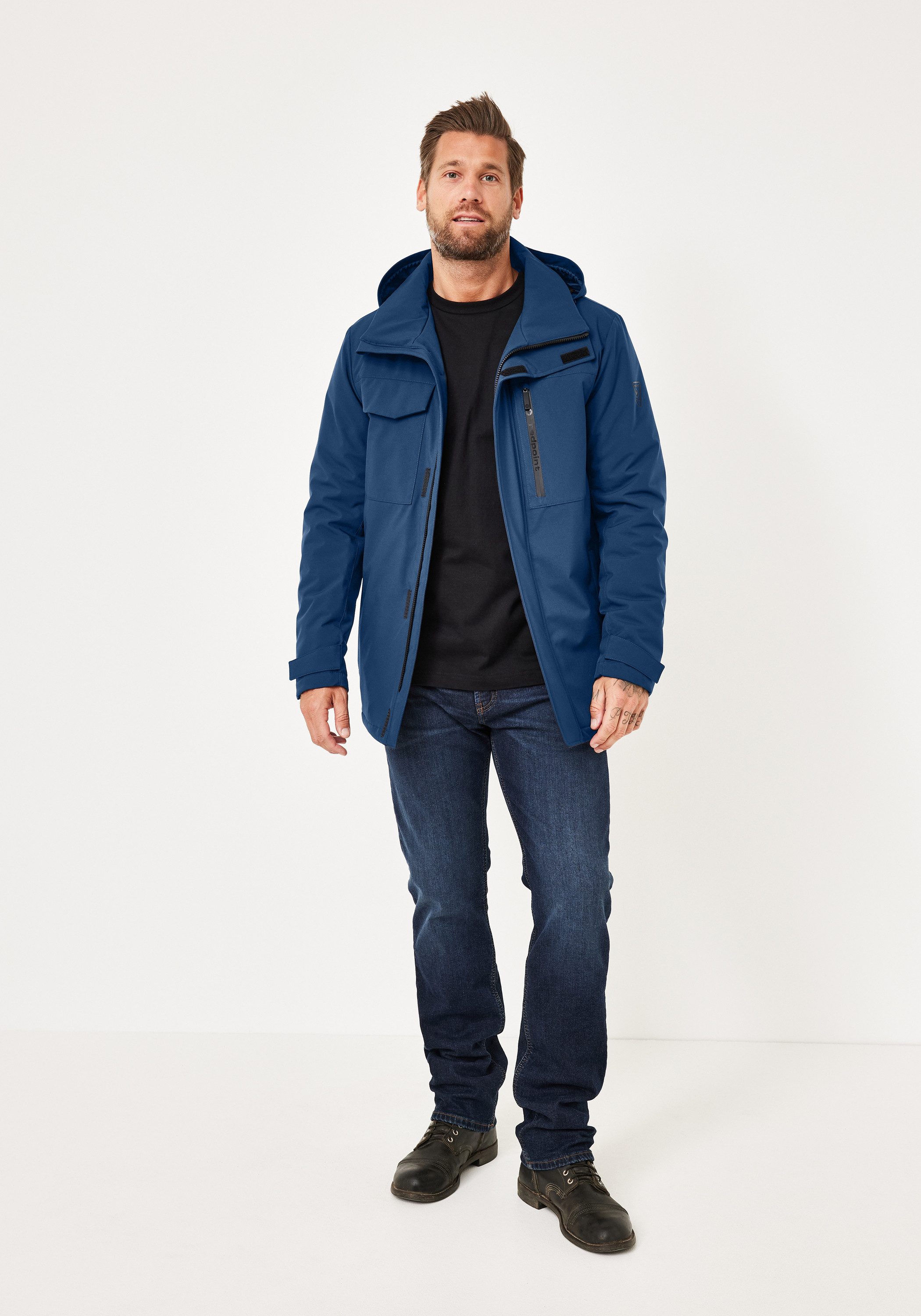 Redpoint Funktionsjacke LANCE Wasserdichte Funktionsjacke mit Kapuze und Stretch – Bild 3 von 5