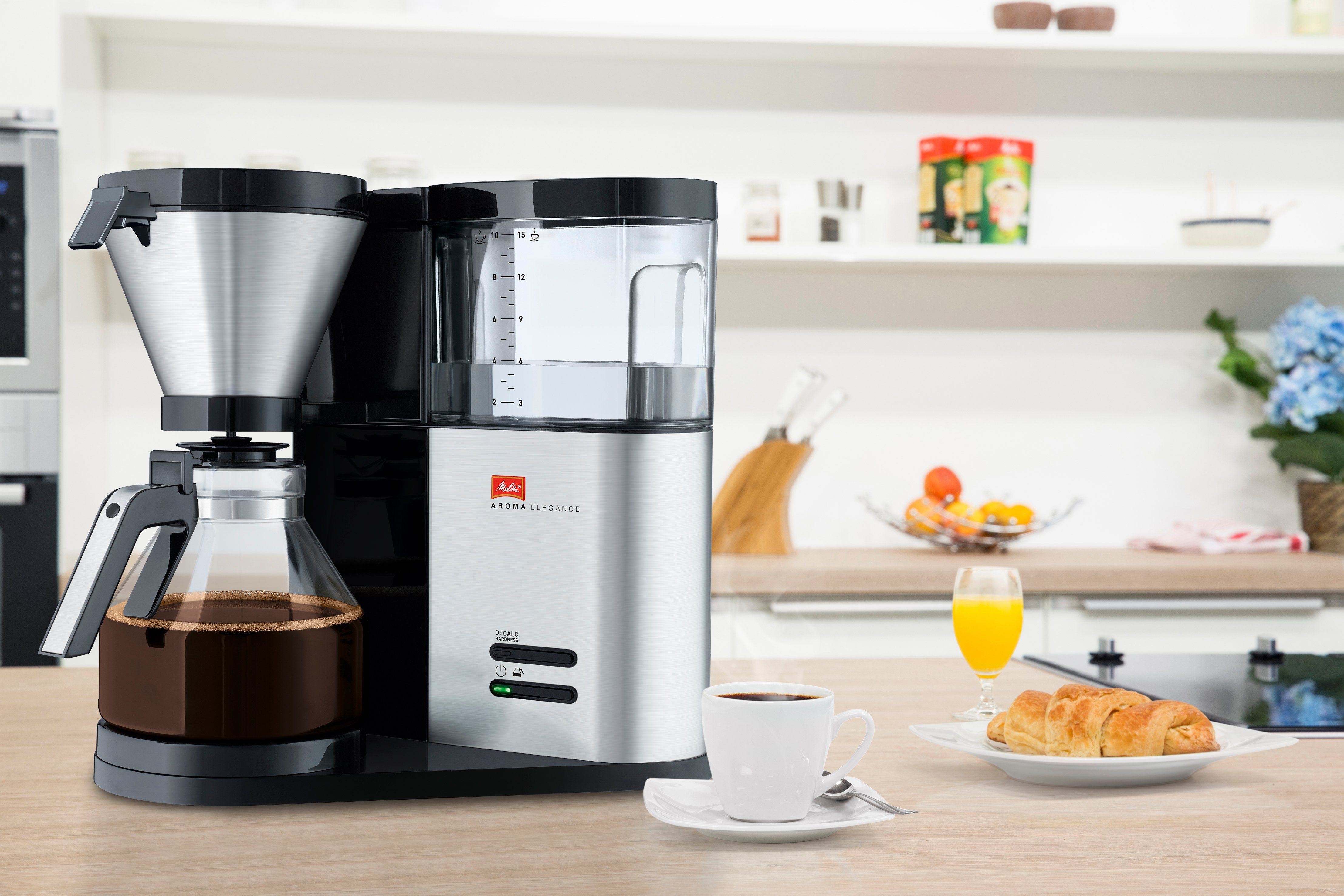 Filterkaffeemaschine Elegance Schwarz-Edelstahl Aroma Melitta 1012-01