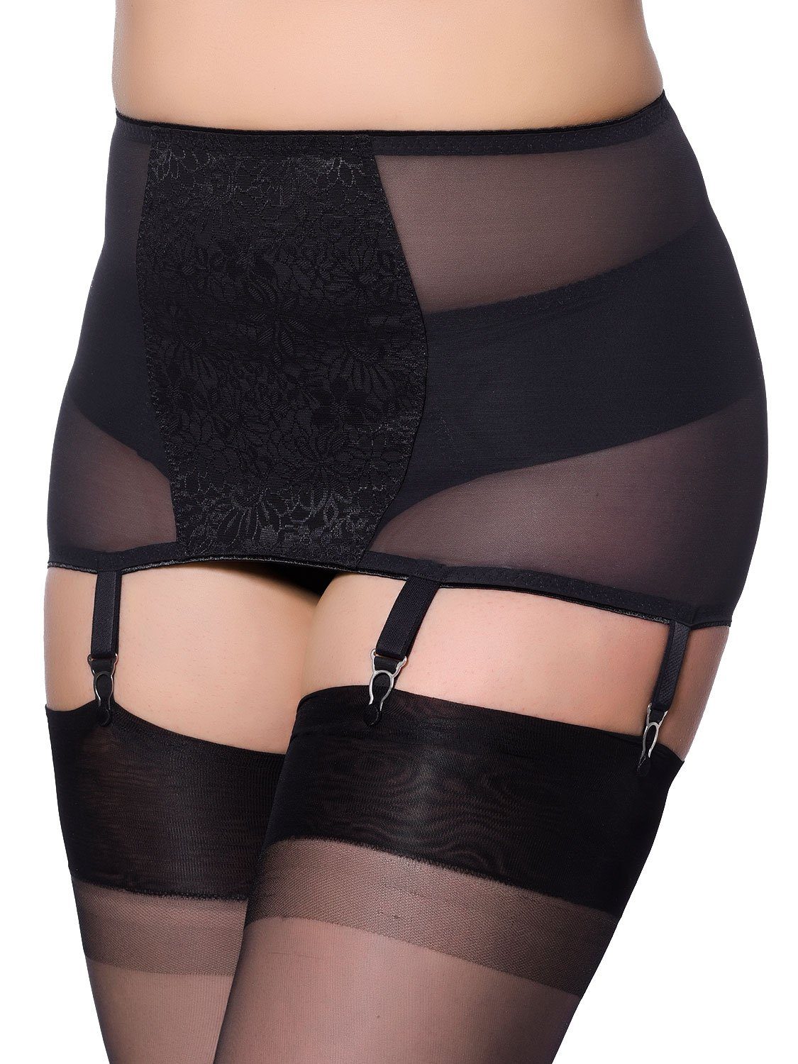 Ulla Dessous Strumpfhalter Strumpfgürtel mit 6 Strapsen, mit Strumpfhalter