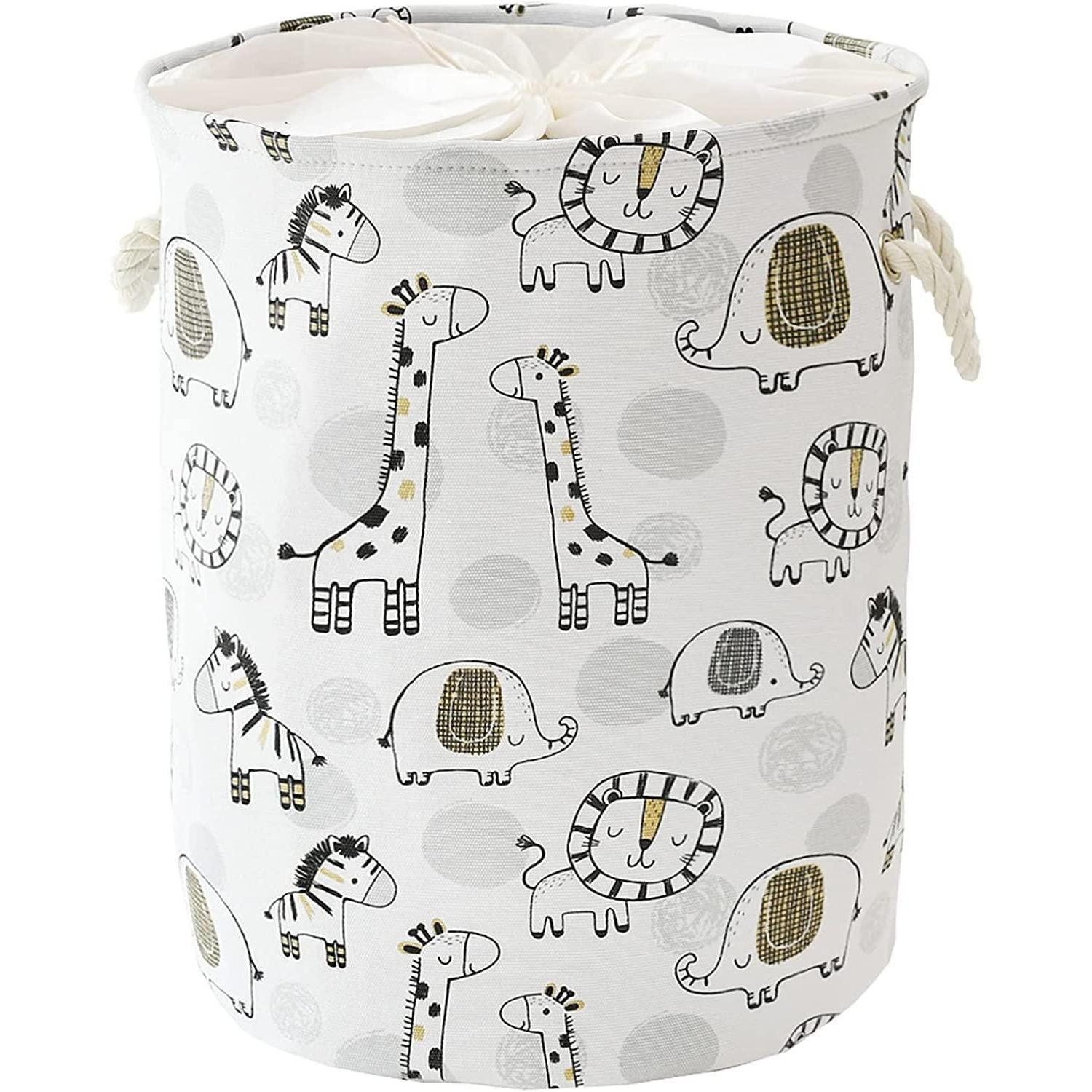 LuxusKollektion Wäschekorb Babykorb Spielzeugkorb Wäschekorb Aufbewahrung Giraffe Rund (1 St)