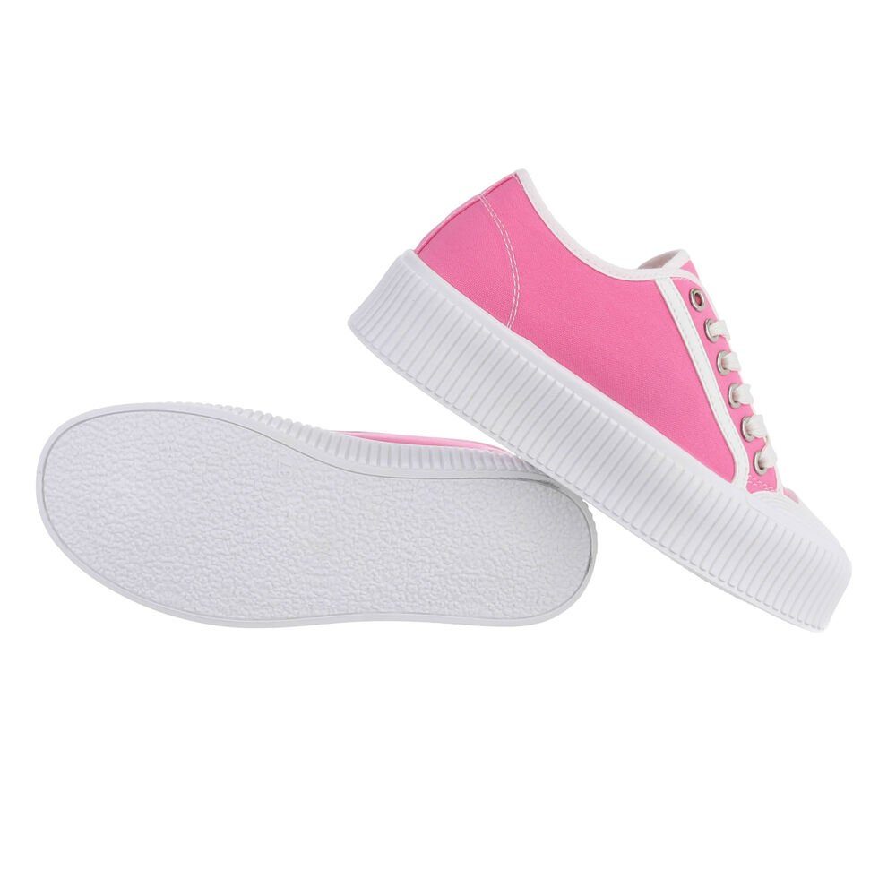 Schuhe Alle Sneaker Ital-Design Damen Low-Top Freizeit Sneaker Flach Sneakers Low Pink