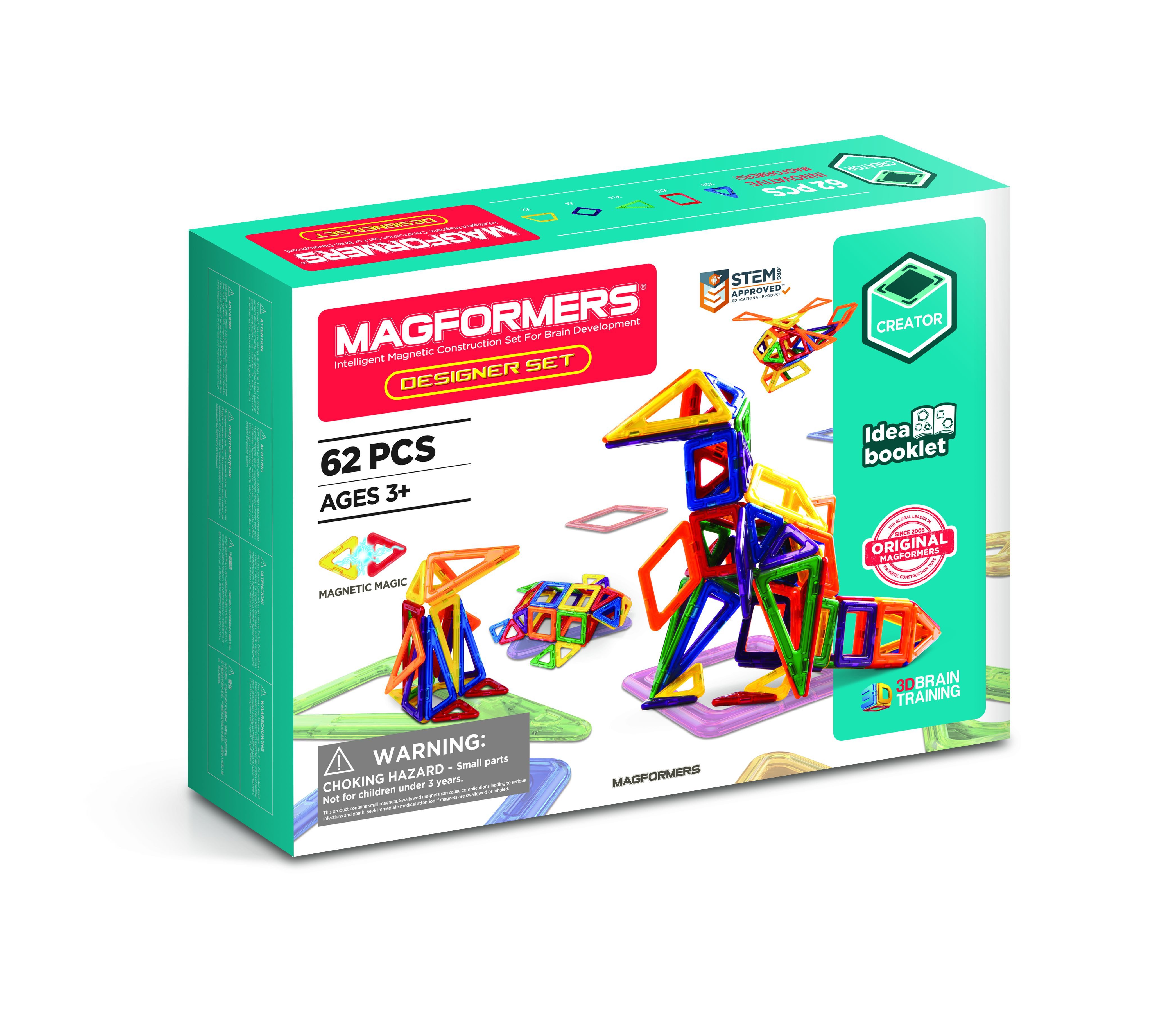 MAGFORMERS 274-15 - Magformers Designer Set 62P Magnetspielbausteine, (62 St)