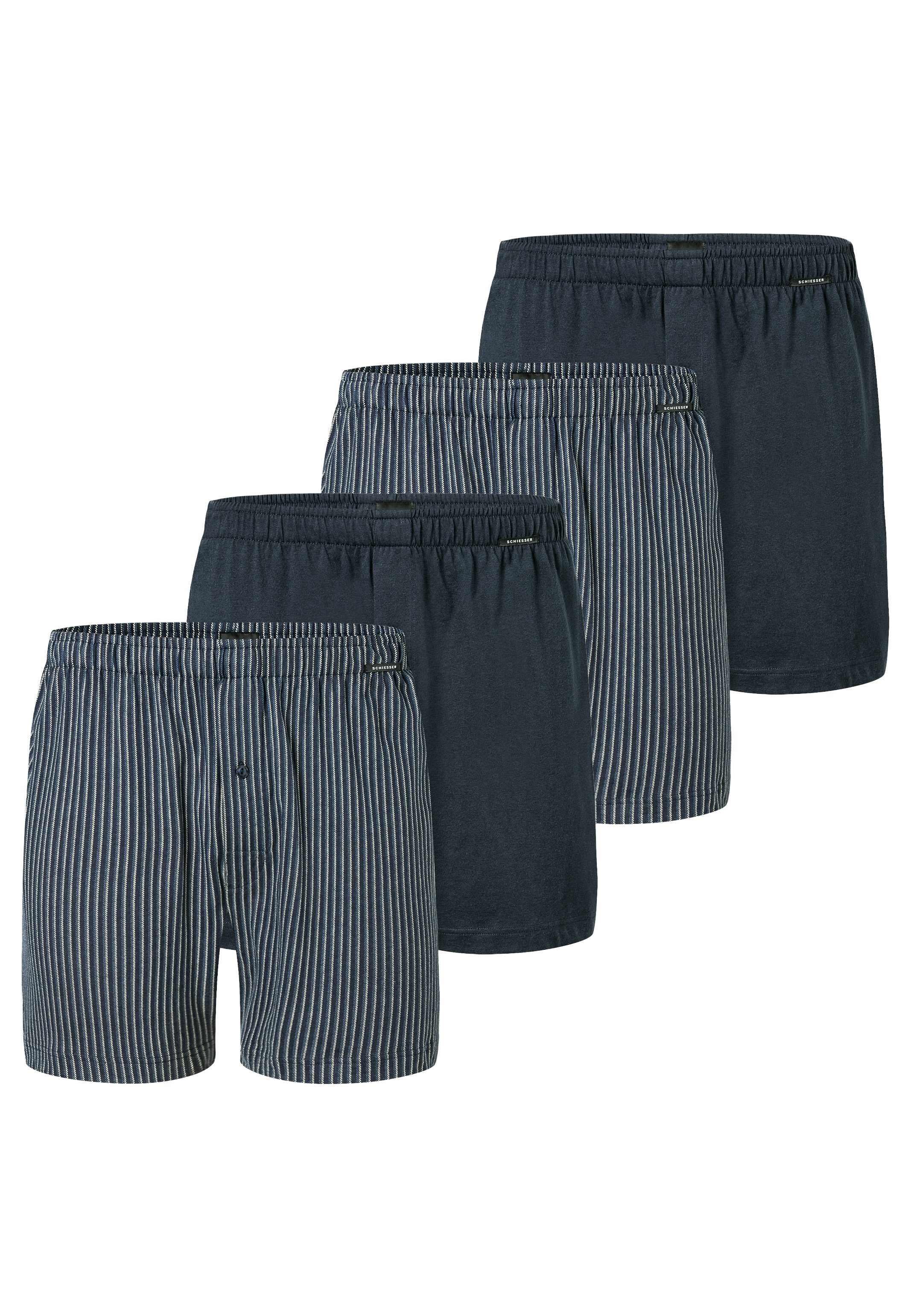 Schiesser Boxershorts 4er Pack Singel-Jersey (Spar-Set, günstig online kaufen