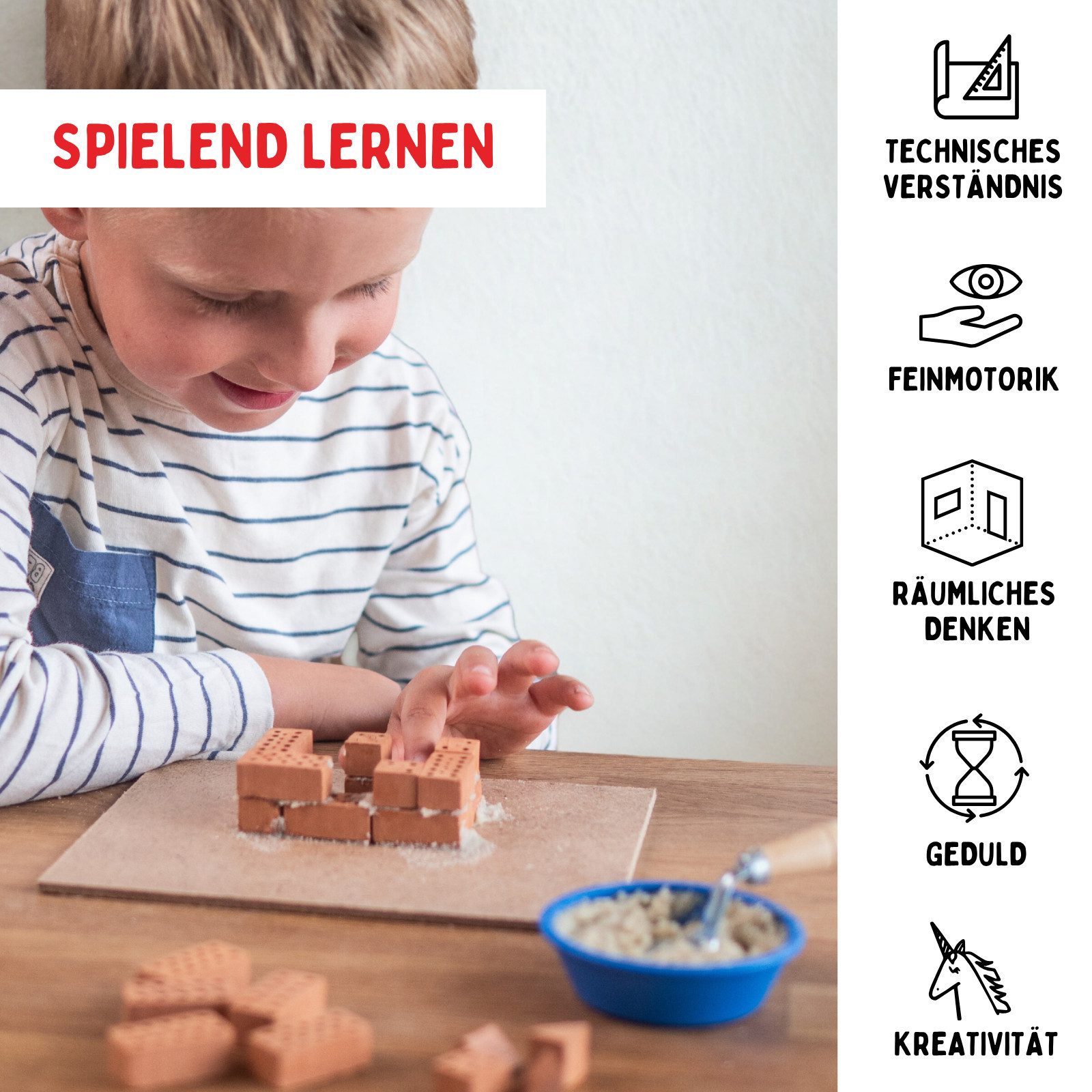 teifoc Finnhütte Steinbaukasten, (Modellbausatz, 160 St., Bastelset), Kreativ-Spielset, Made in Germany