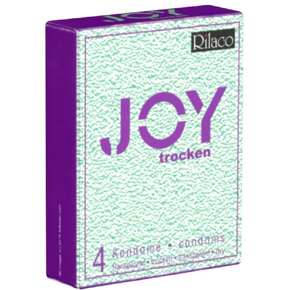 St., JOY trockene für den 4 Blowjob Kondome Packung sicheren Rilaco ohne Kondome Gleitmittel, mit,