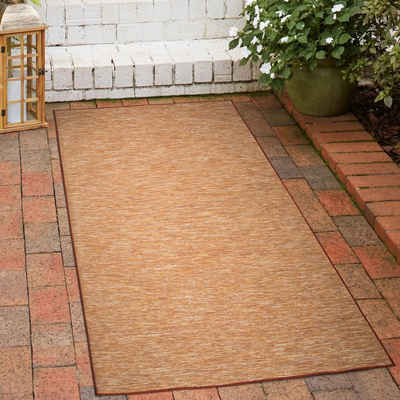 Outdoorteppich Teppich Innenbereich und Außenbereich meliert Sisaloptik Terra, Carpetia, rechteckig, Höhe: 5 mm, beidseitig verwendbar