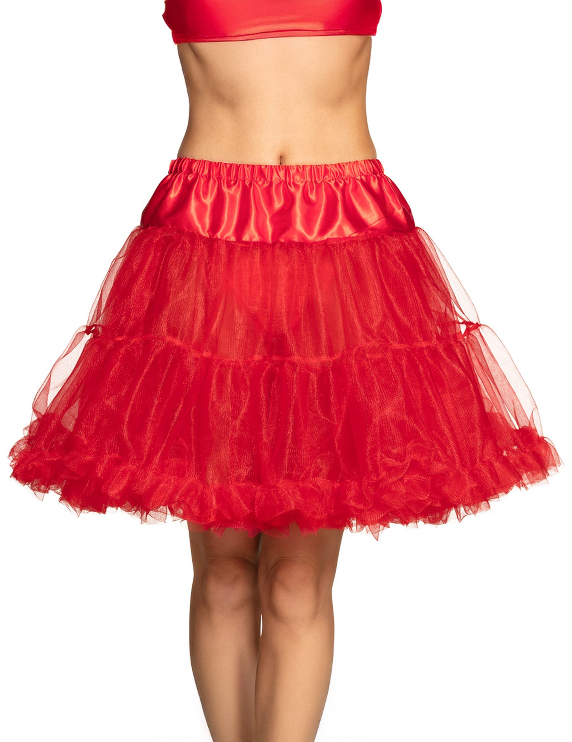 Kostüm Petticoat für Damen Unterrock Accessoire rot