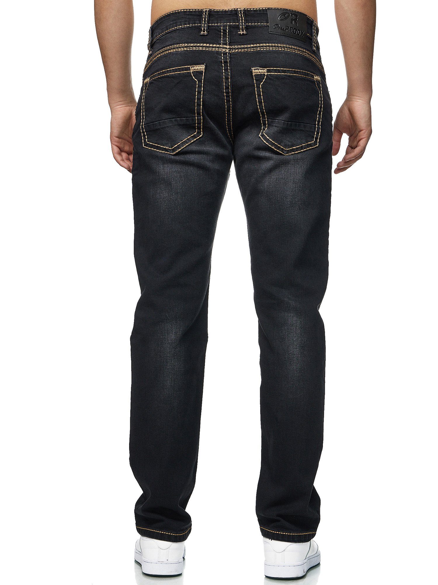 John Kayna Jeanshose Designerjeans J-901C Herren Herrenjeans Slim-fit-Jeans Herrenho Jeans Designer Bootcut, Black Denim Fit Regular (Jeanshose Freizeit,Casual 1-tlg)