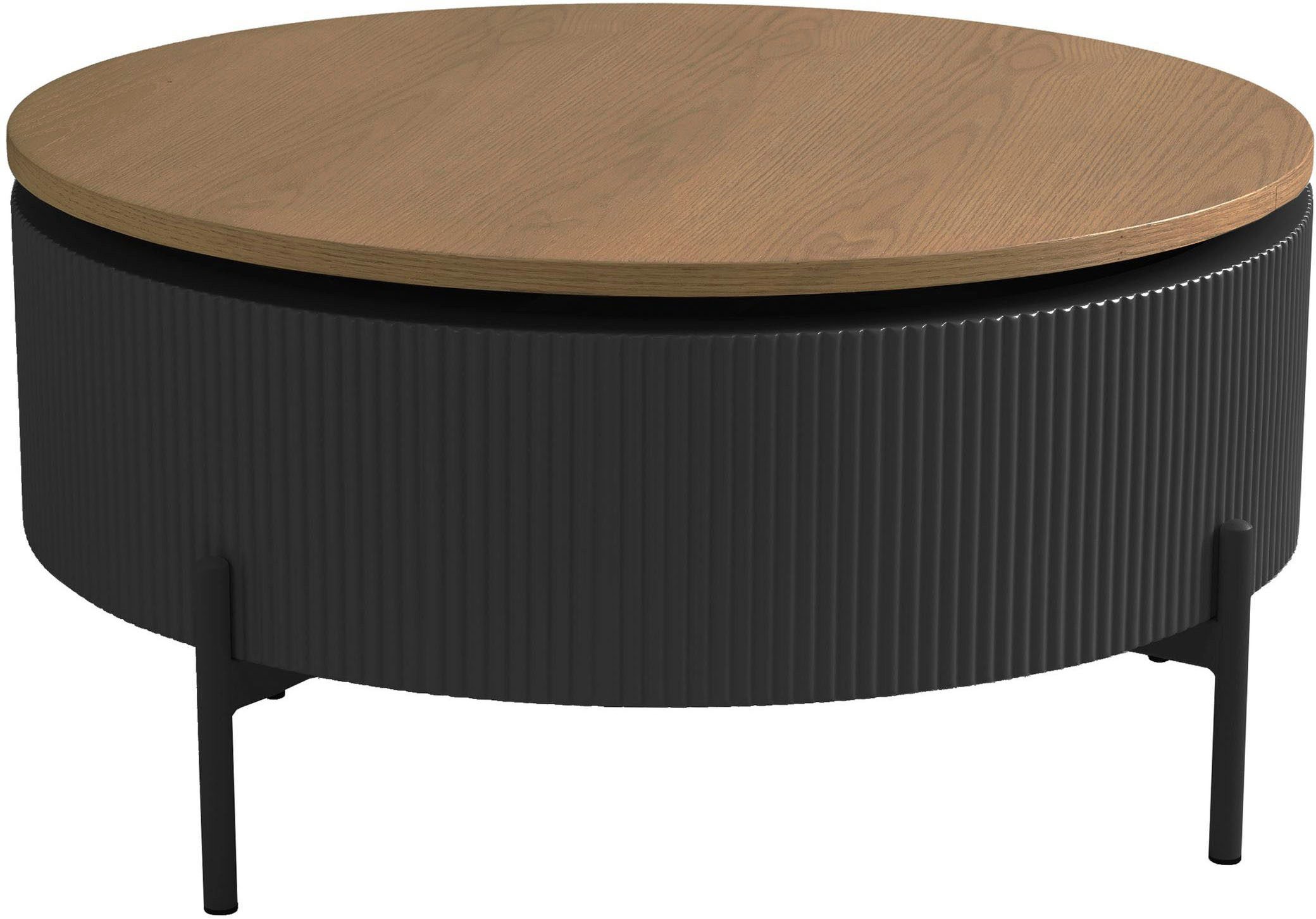 SCHÖNER WOHNEN-Kollektion Couchtisch HEROY (1-St), 80 cm, Tischplatte drehbar mit Stauraum – Bild 2 von 5
