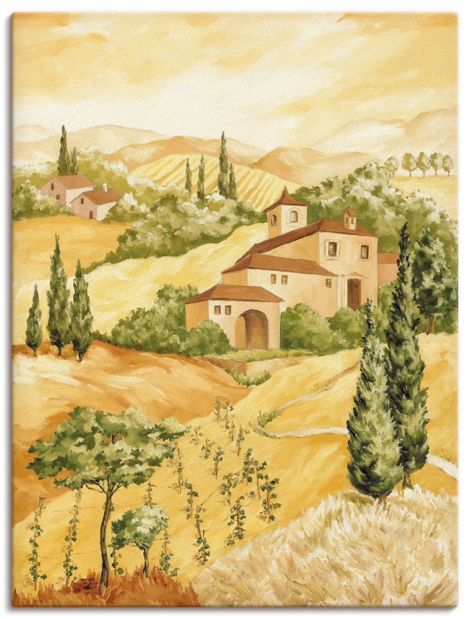 Artland Wandbild hellbraune Landschaft, Europa (1 St), als Alubild, Leinwandbild, Wandaufkleber oder Poster in versch. Größen
