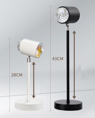 autolock Projektionslampe Sonnenuntergangs-Projektionslampe - Sternennacht Lichter Wasser, Ripple-Rotation - Nachtlichtprojektor mit USB-Kabel - Bodenständer