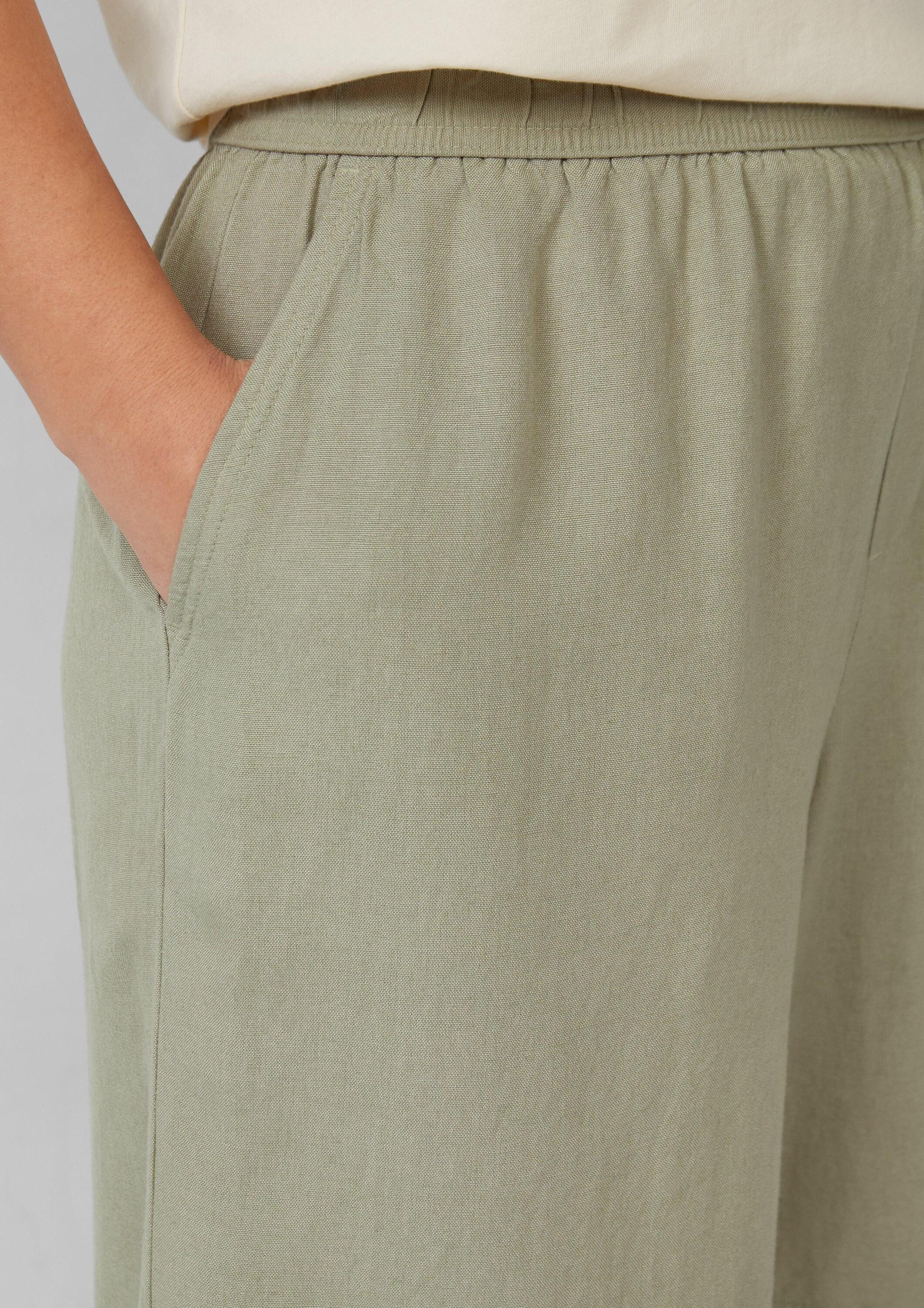 QS Shorts Hose Shorts aus Leinen-Viskose-Mix