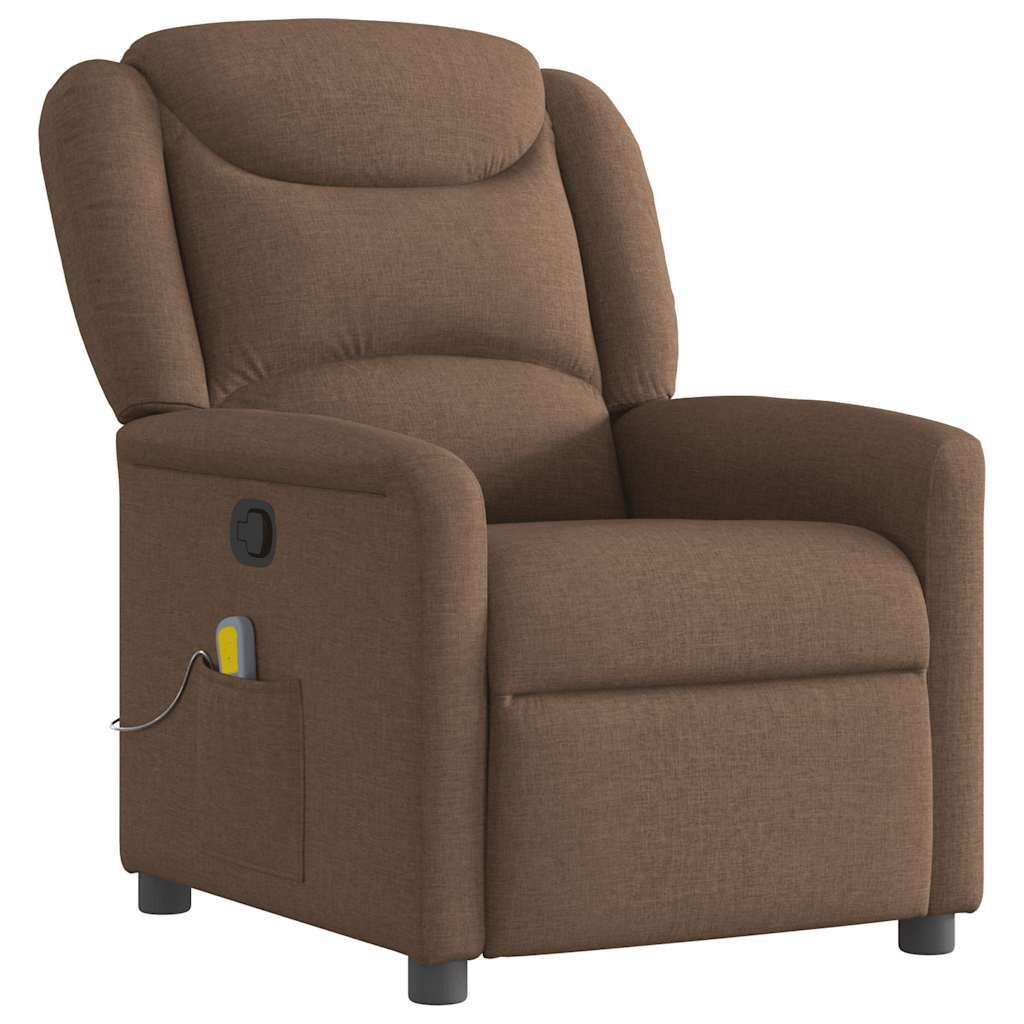Sessel Massagesessel Braun Stoff