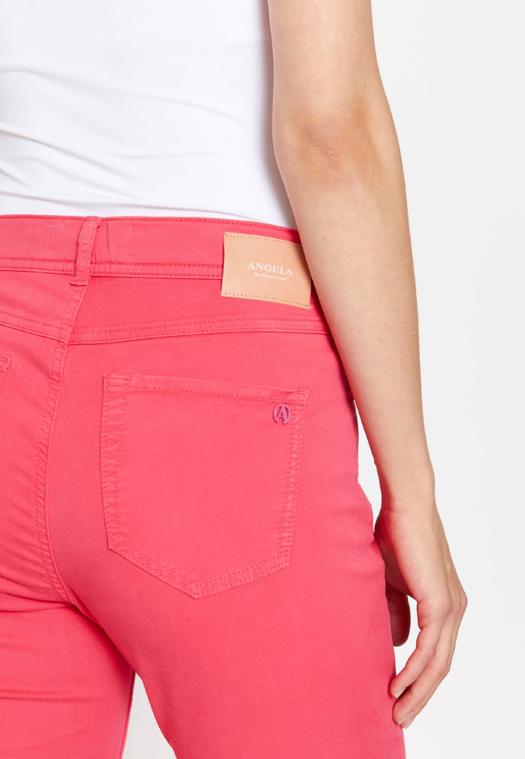7/8-Jeans Jeans mit ANGELS Coloured Ornella Label-Applikationen pink