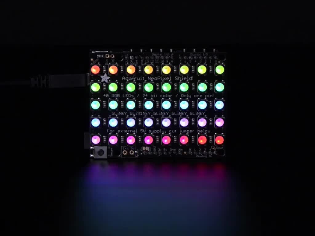 LED Panel Adafruit NeoPixel Shield - 40 RGBW - Kaltweiß