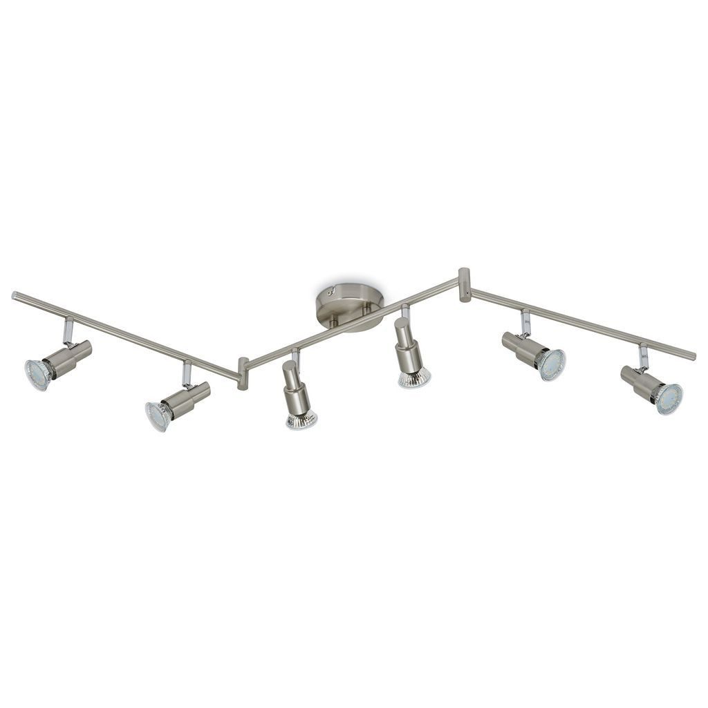 Briloner Leuchten LED Deckenleuchte 2907-062, LED wechselbar, 2700K - Extra-Warmweiß, matt-nickel, GU10, Deckenlampe