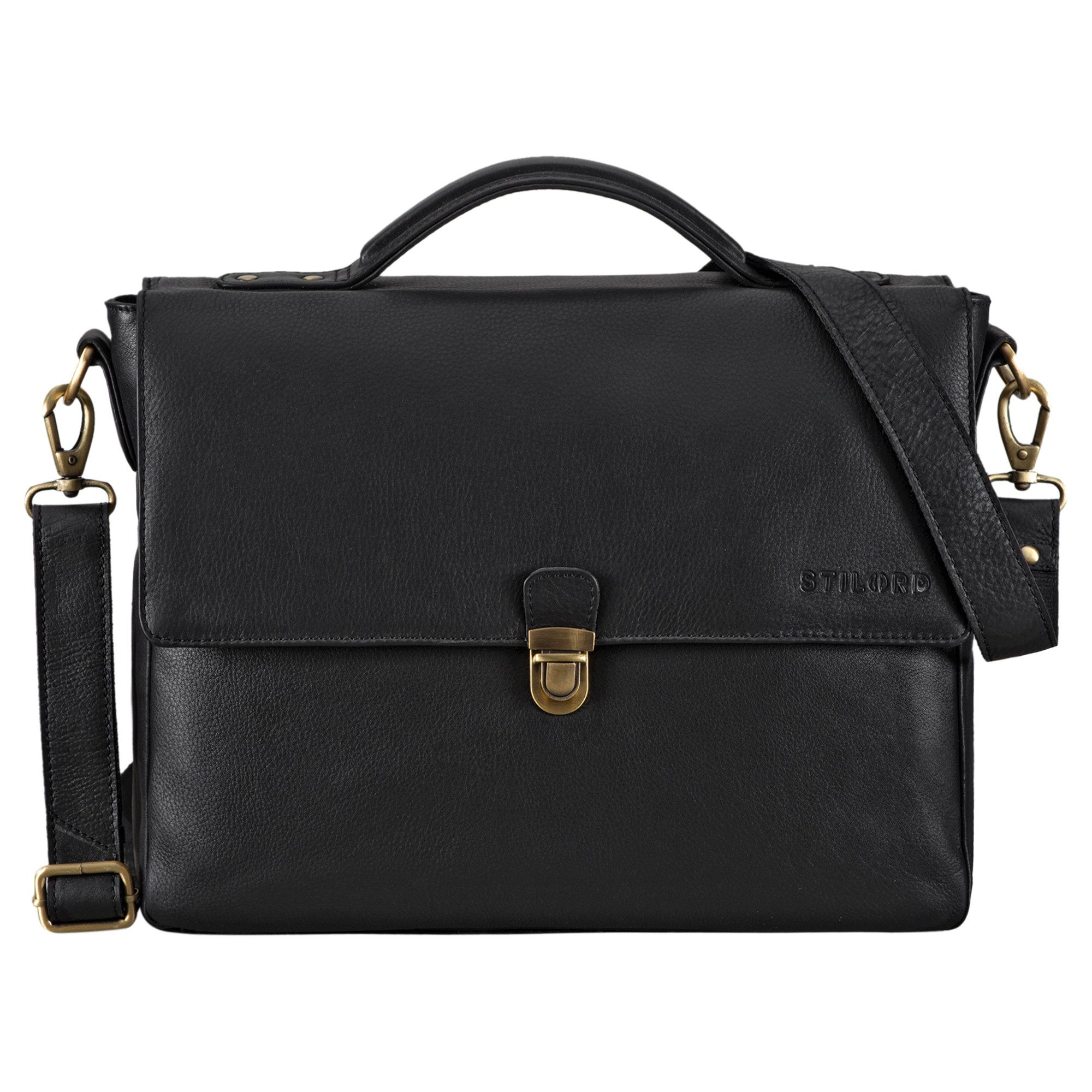 STILORD Aktentasche "Chase" Ledertasche Aktentasche Vintage