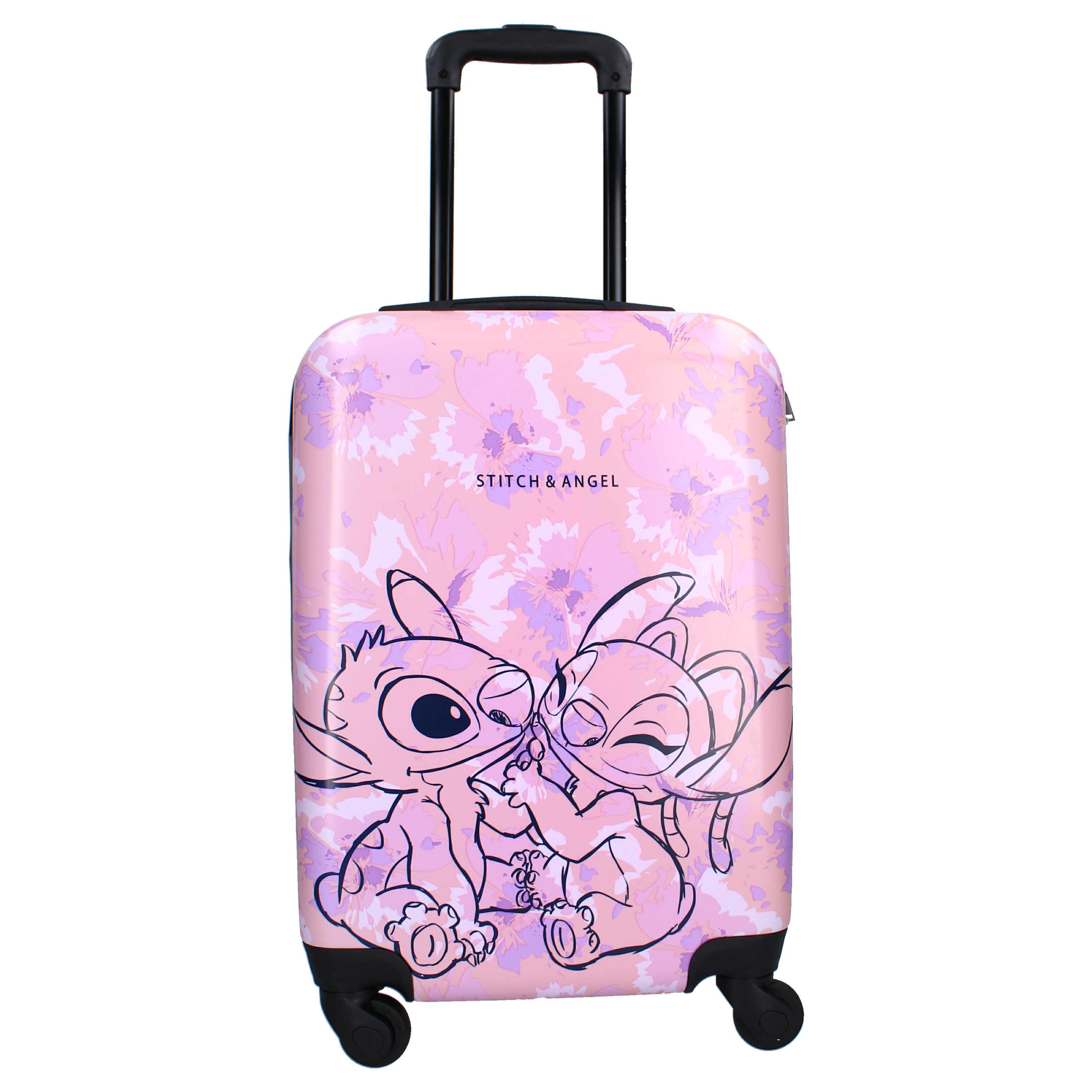 Disney Kinderkoffer Disney Stitch Angel 2 tlg. Set Trolley Koffer Reisekoffer Lunchbox, 4 Rollen
