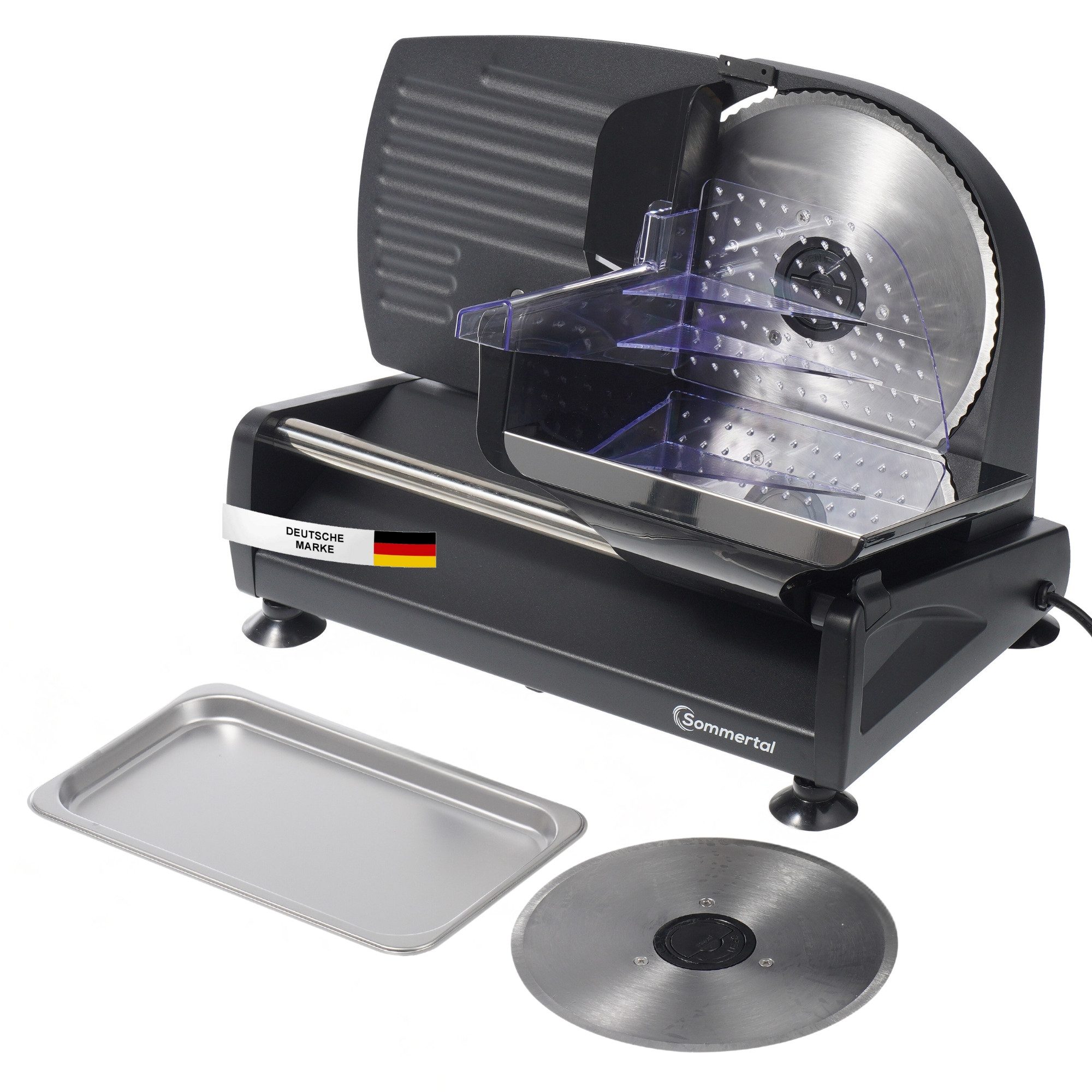 Allesschneider AS190 DUAL 200 W Edelstahlmesser mit Wellenschliff und
