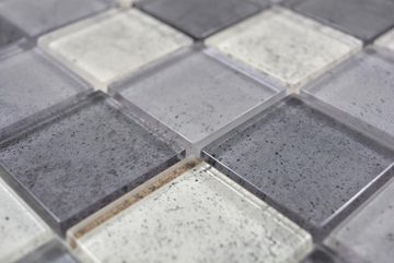 Mosani Mosaikfliesen Glasmosaik Mosaikfliesen cream grau anthrazit