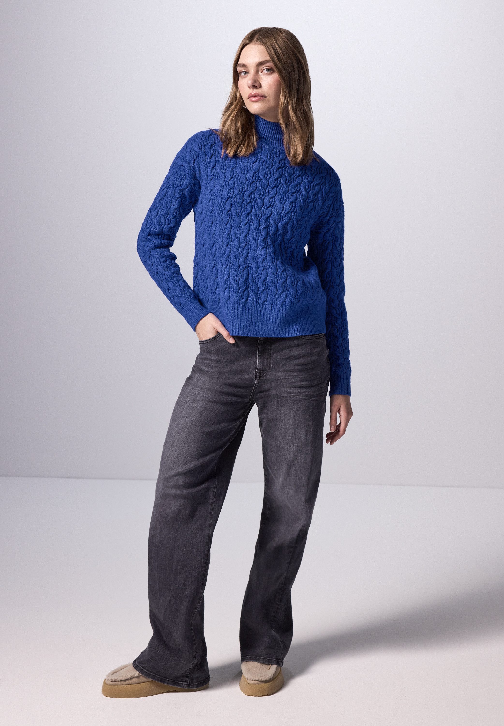 STREET ONE STUDIO Strickpullover aus softem Materialmix