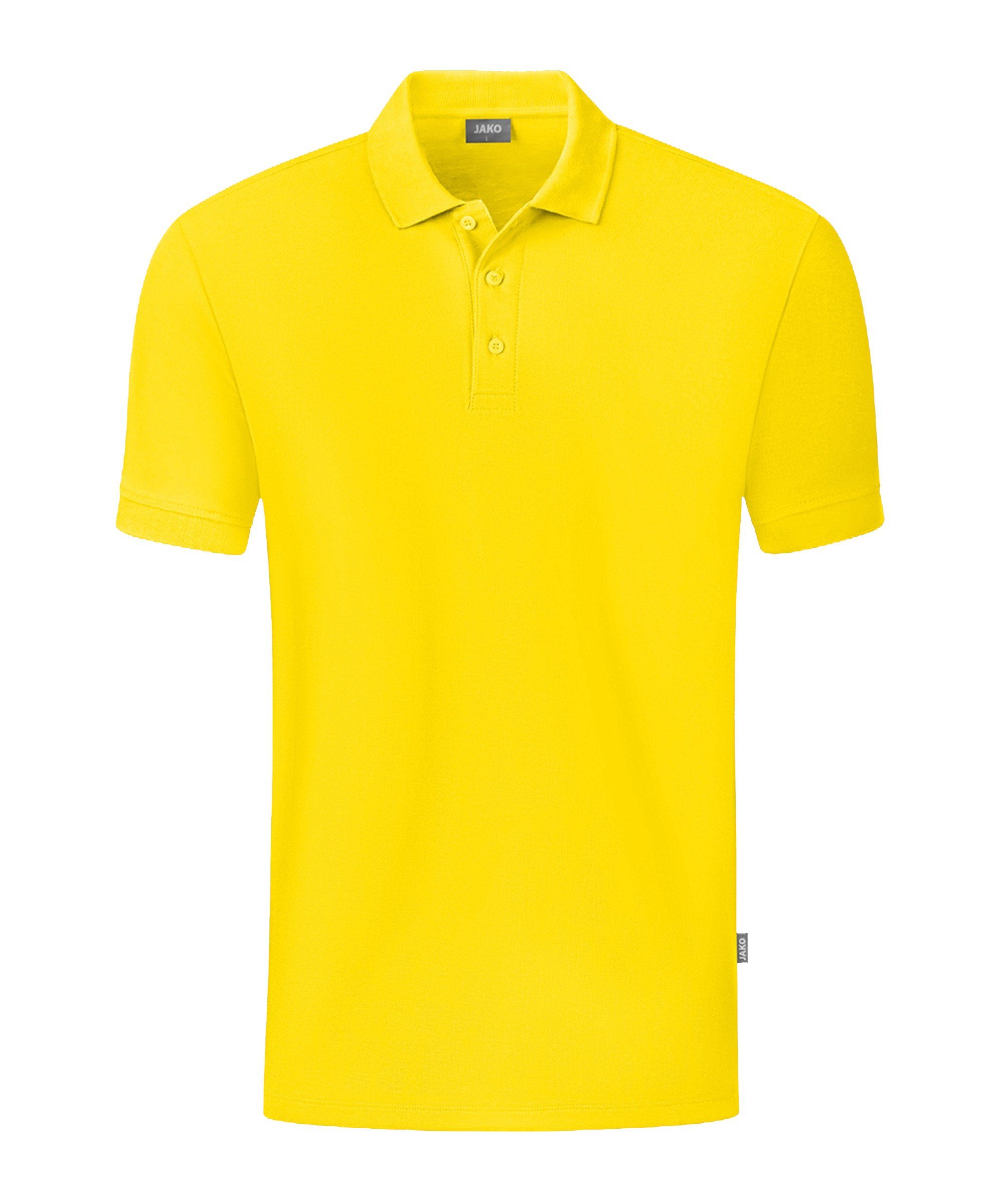 Jako T-Shirt Organic Polo Shirt Nachhaltiges Produkt gelb