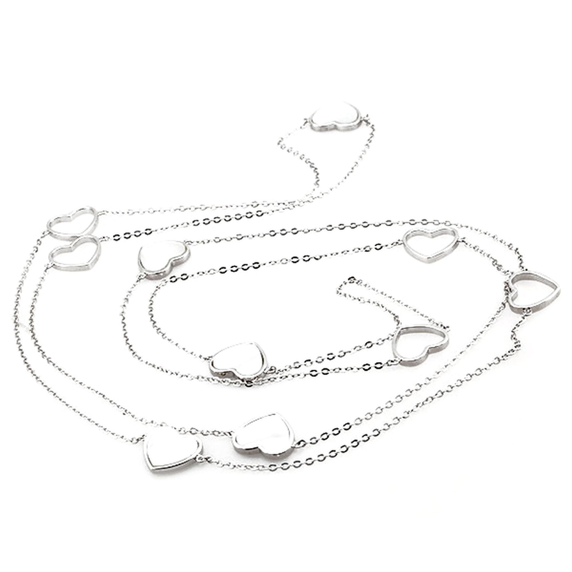 goldmaid Kette mit Anhänger 925 Sterling Silber Glänzend Perlmutt weiß