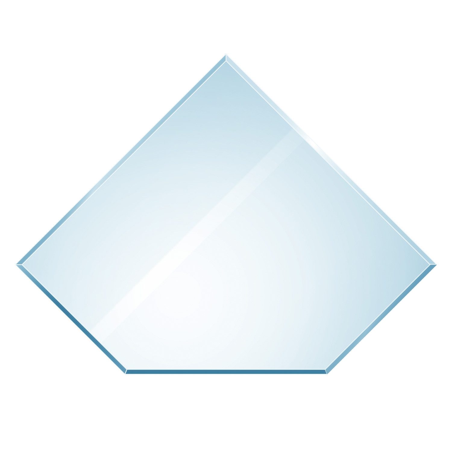 Raik Bodenschutzplatte raik Kamin Glasplatte Diamant mit Facette günstig online kaufen