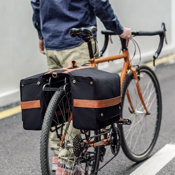 ROCKBROS Gepäckträgertasche (Fahrradtasche, 27L Camping, für MTB), Zusammenklappbar Ausbaufähig