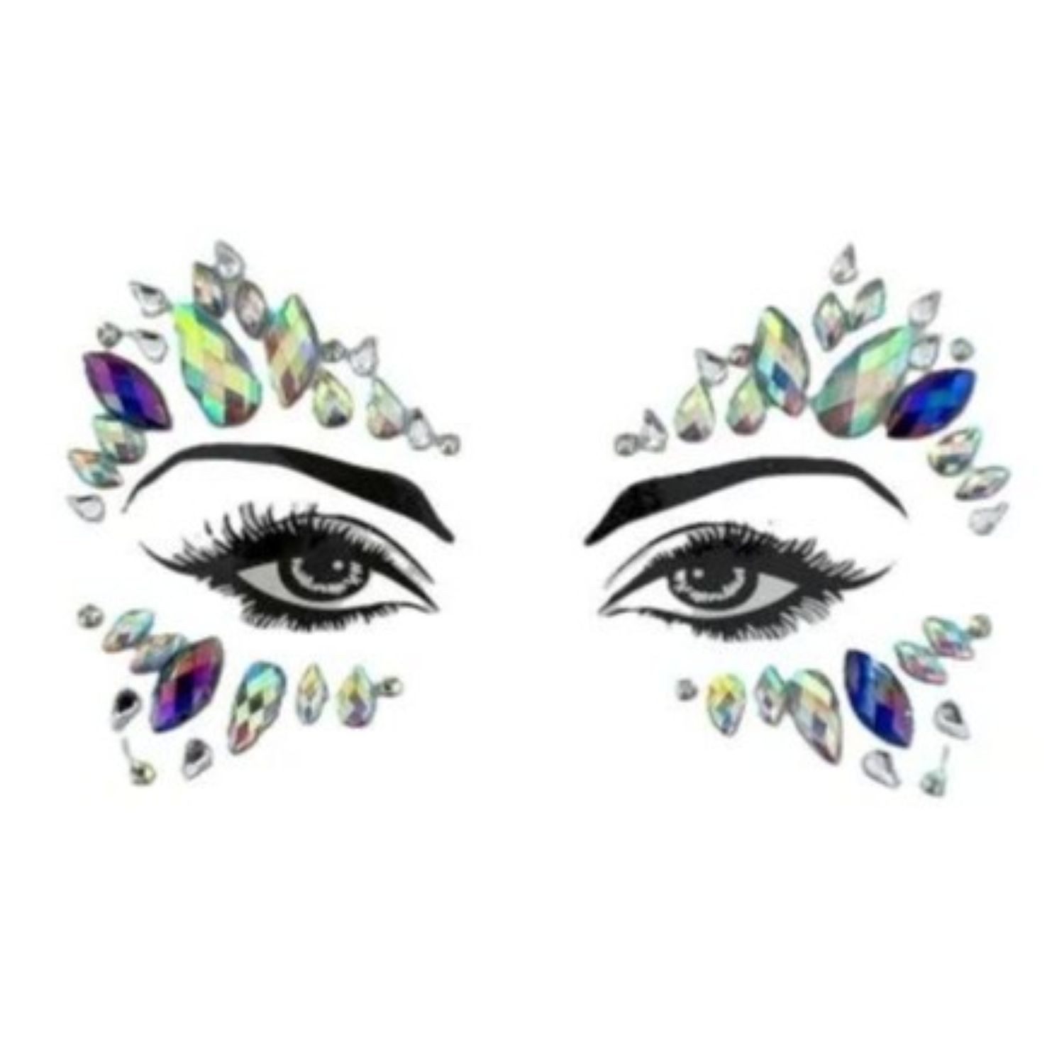 Zoelibat Strass-Tattoo Gesichtssticker Glow Steine 2