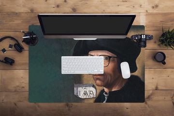 MuchoWow Gaming Mauspad Selbstporträt - Jacob Cornelisz van Oostsanen (1-St), Büro für Tastatur und Maus, Mousepad Gaming, 90x60 cm, XXL, Großes