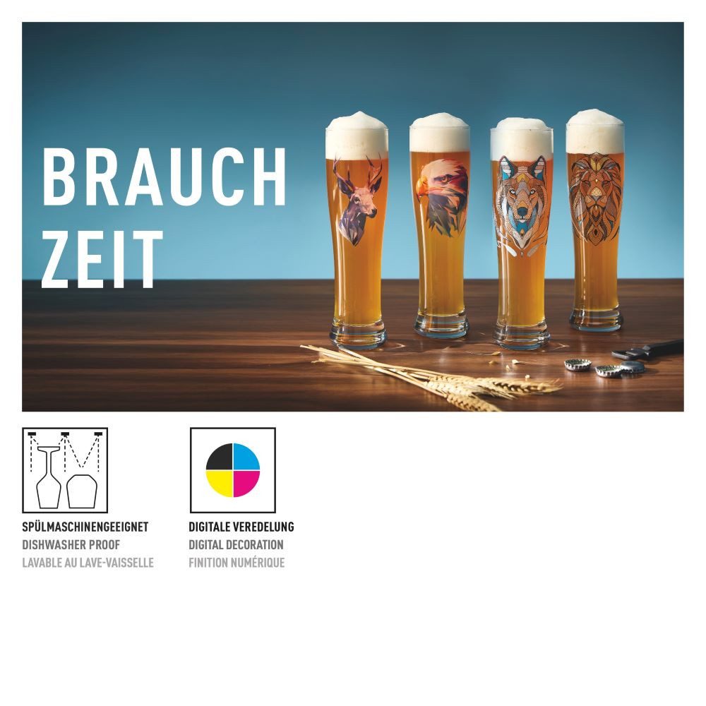 Ritzenhoff Bierglas Ritzenhoff Brauchzeit Weizen 2er-Set F26, Kristallglas – Bild 5 von 5