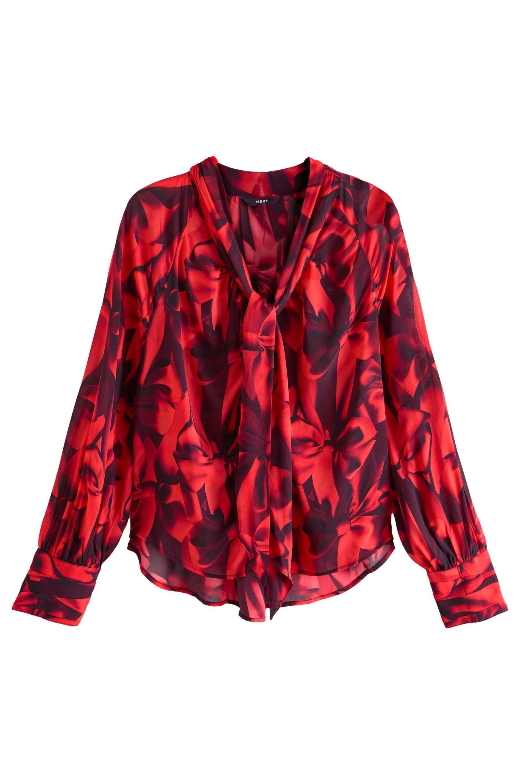 Next Langarmbluse Langärmelige Bluse mit Bindeausschnitt günstig online kaufen
