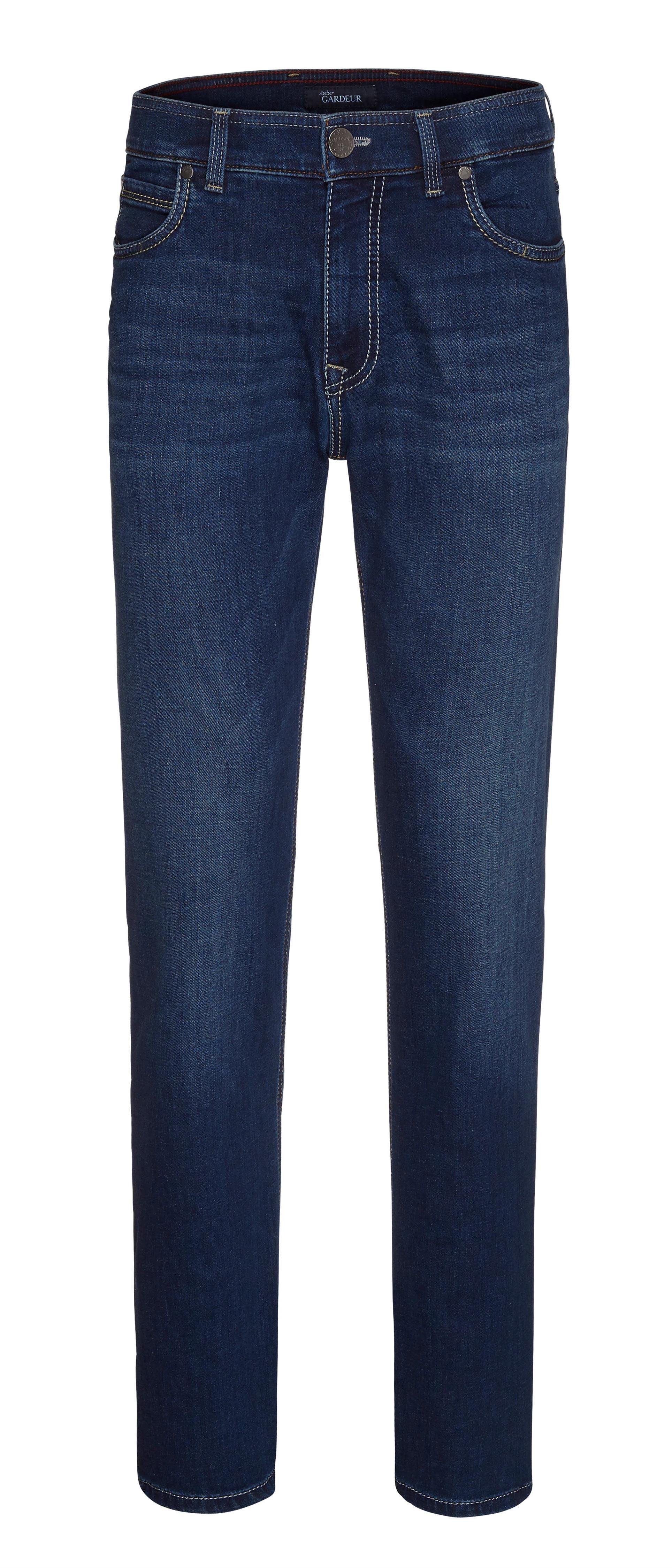 Atelier GARDEUR 5-Pocket-Jeans ATELIER GARDEUR BATU dark blue used 2-0-71001-68 - SUPERFLEX DENIM