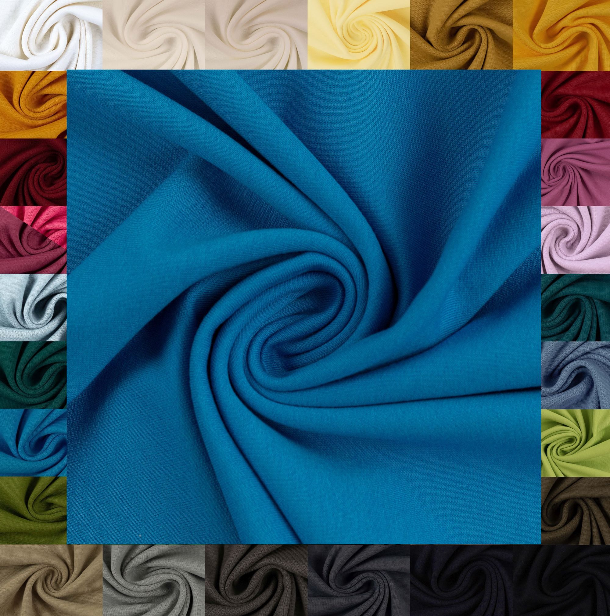 larissastoffe Stoff French Terry, Sweatstoff uni, Swafing Maike, Meterware, 50 cm x 150 cm