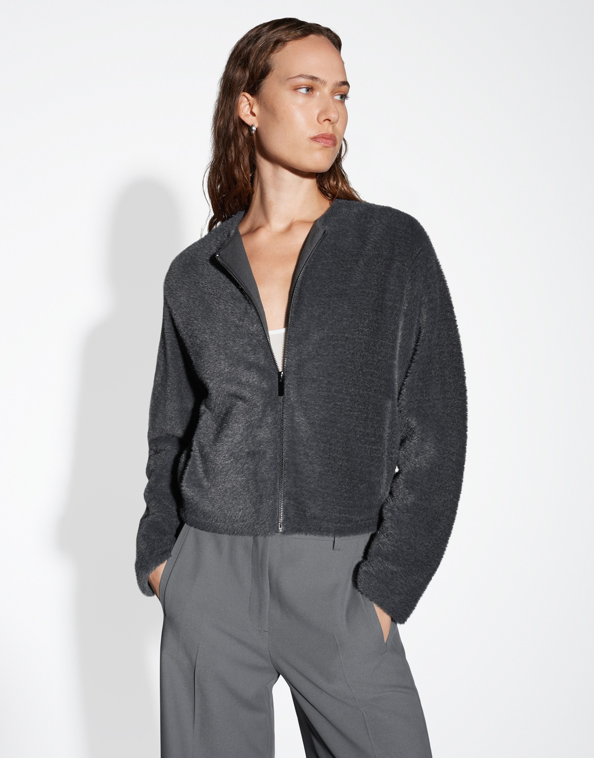 someday Sweater UMAYAN Regular mit flauschiger Oberfläche