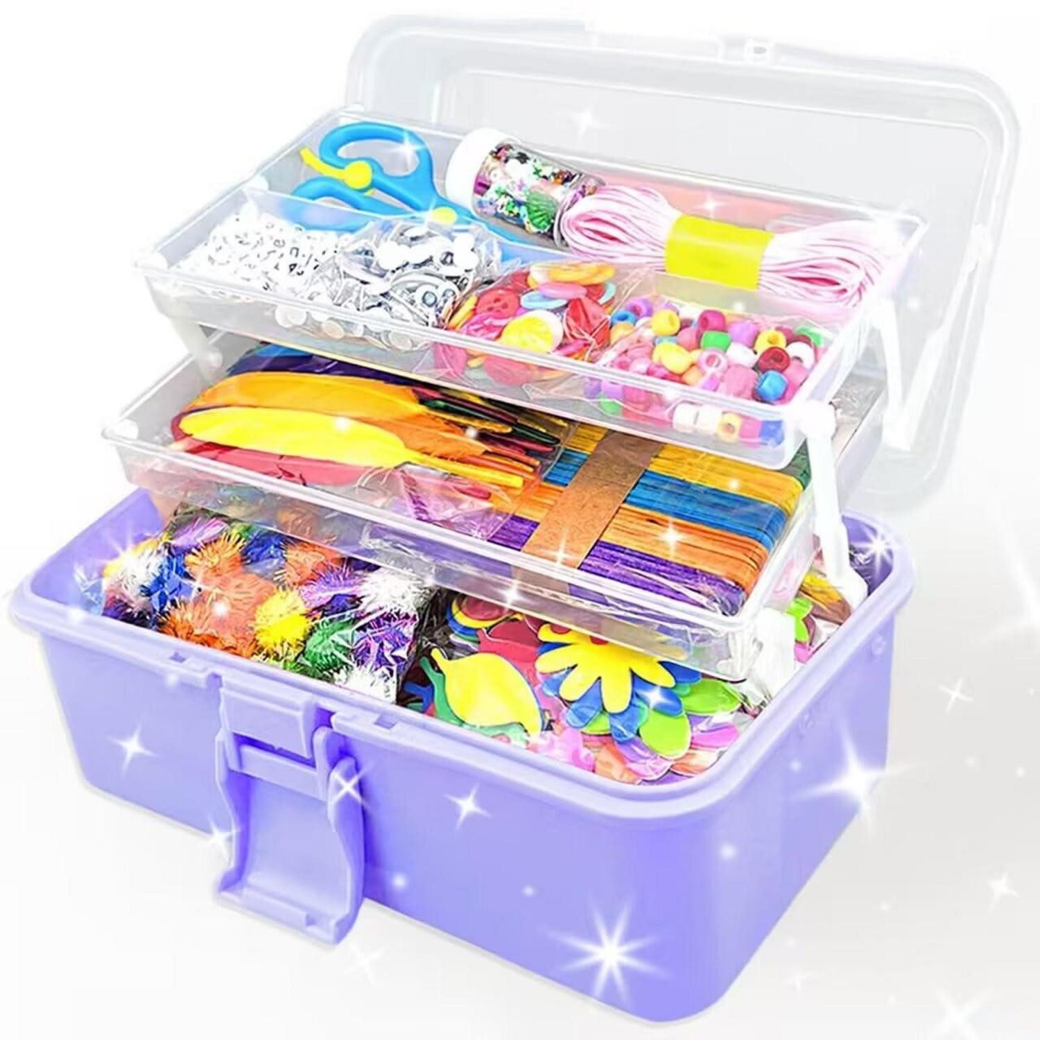 LuxusKollektion Kreativset 3000tlg Bastelset Kinder Kreativbox Lila
