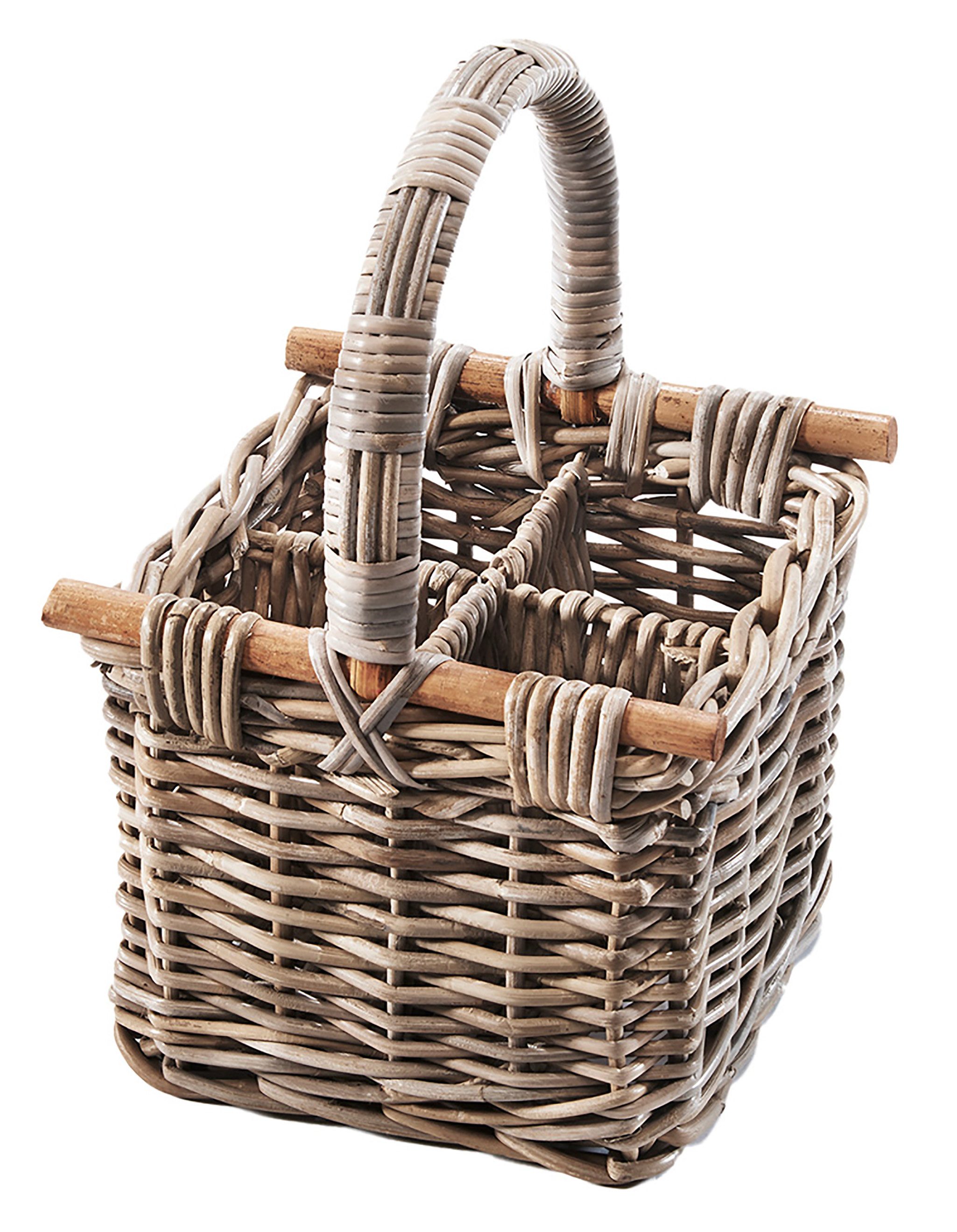 Kobolo Flaschenkorb Flaschenträger PULLO für 4 Flaschen aus Rattan günstig online kaufen